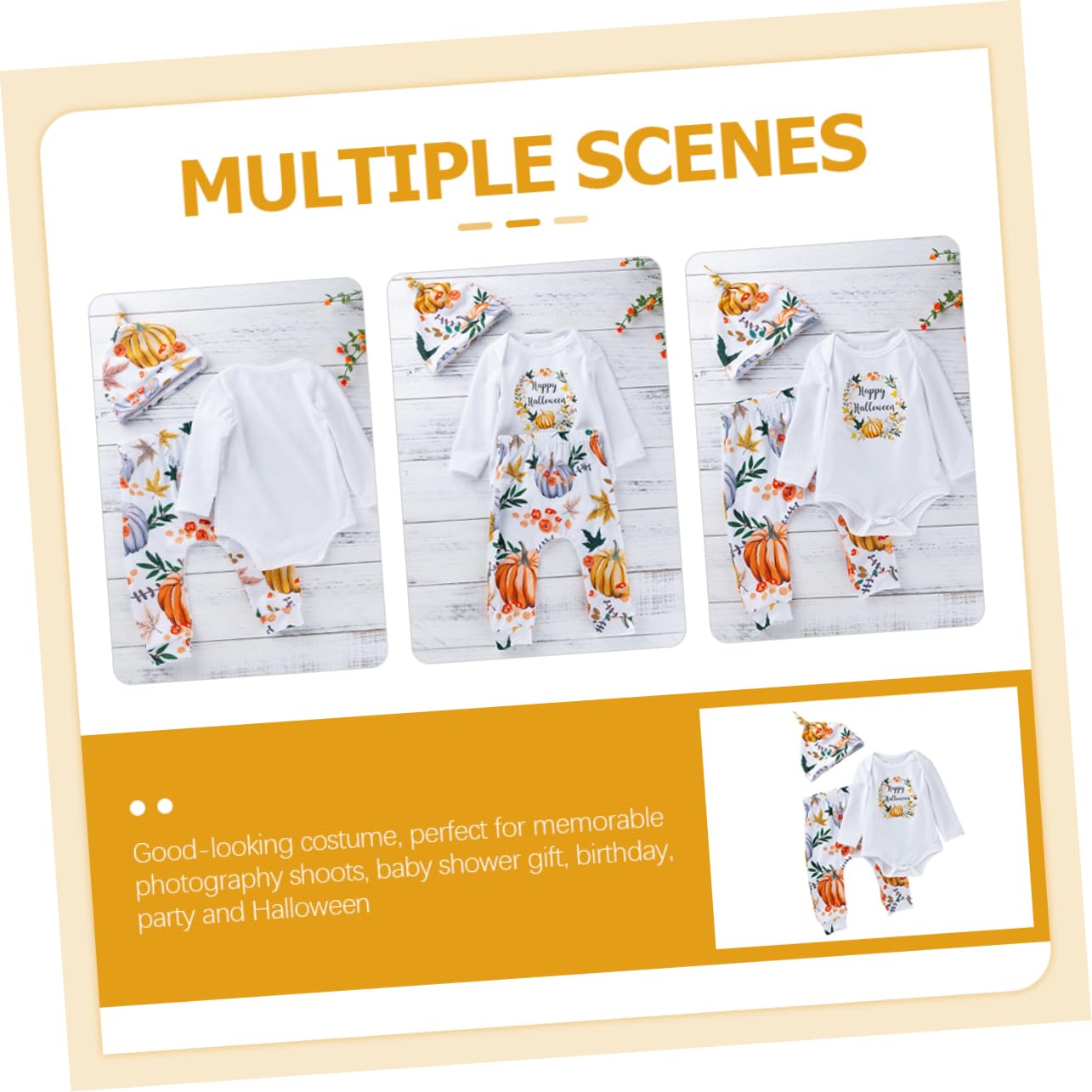 WOFASHPURET 2-Pack Halloween Romper Outfits - 100% Cotton Baby Costume for Boys & Girls | Perfect for Trick-or-Treating, Halloween Parties & Photo Shoots