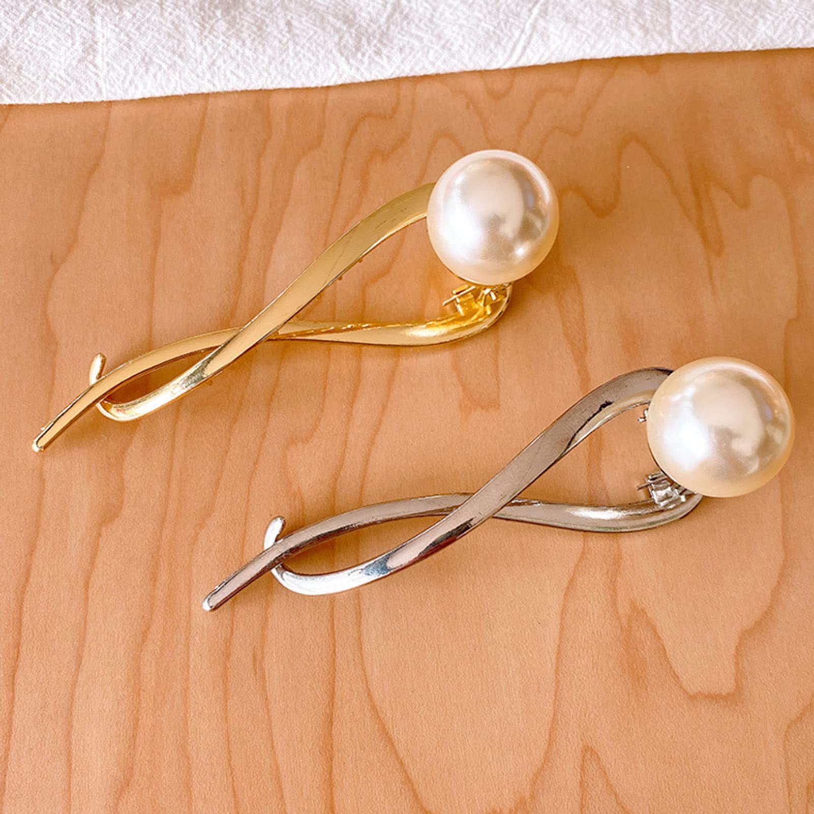 Pearl Hair Clip for Women - Japanese Korean Style Hair Accessories for Parties & Weddings