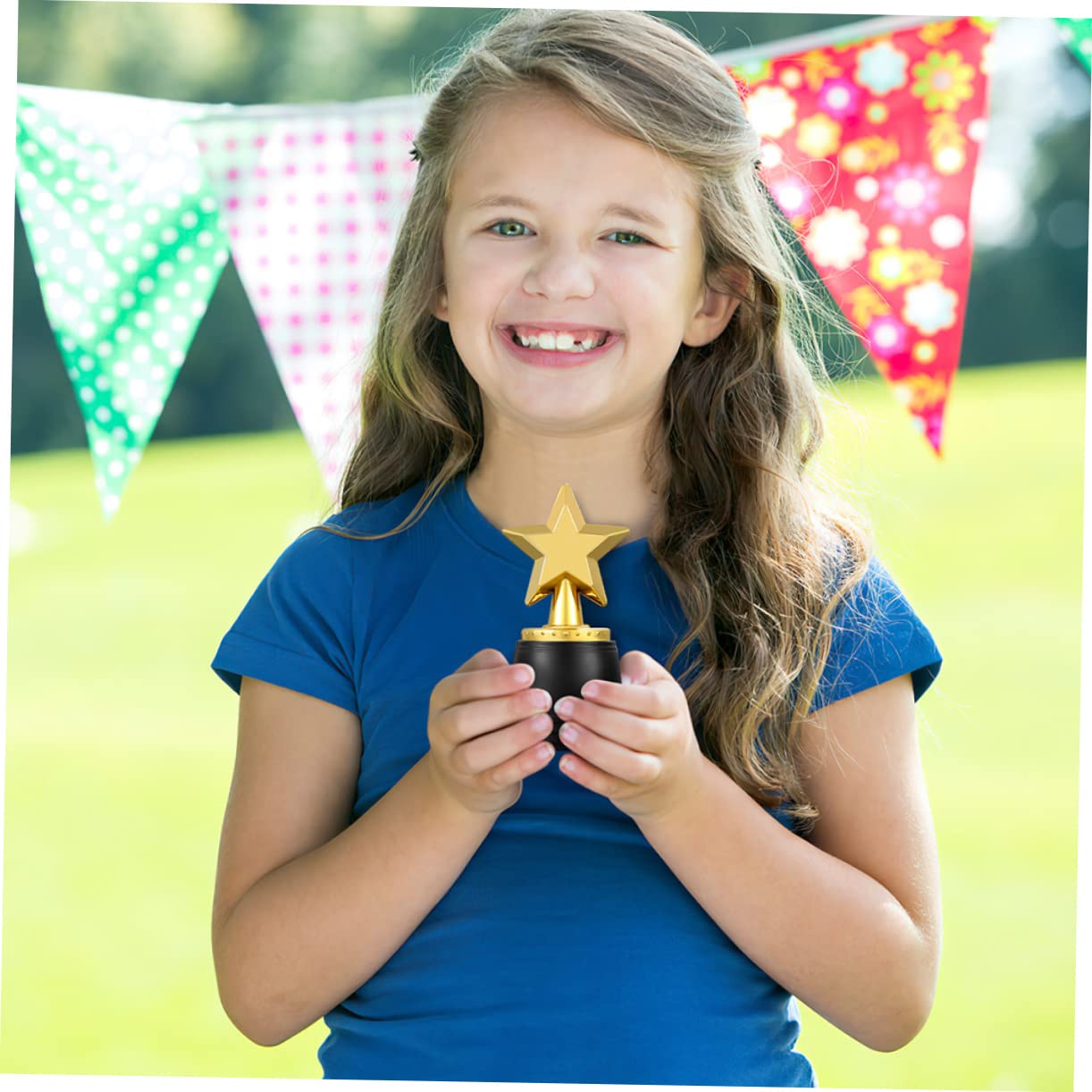 KICHOUSE 5-Piece Mini Trophy Set - Sports Awards, Kids Toys & Adult Collectibles - ABS Plastic Decor for Party Favors, Game Room, Office Desk & School Rewards