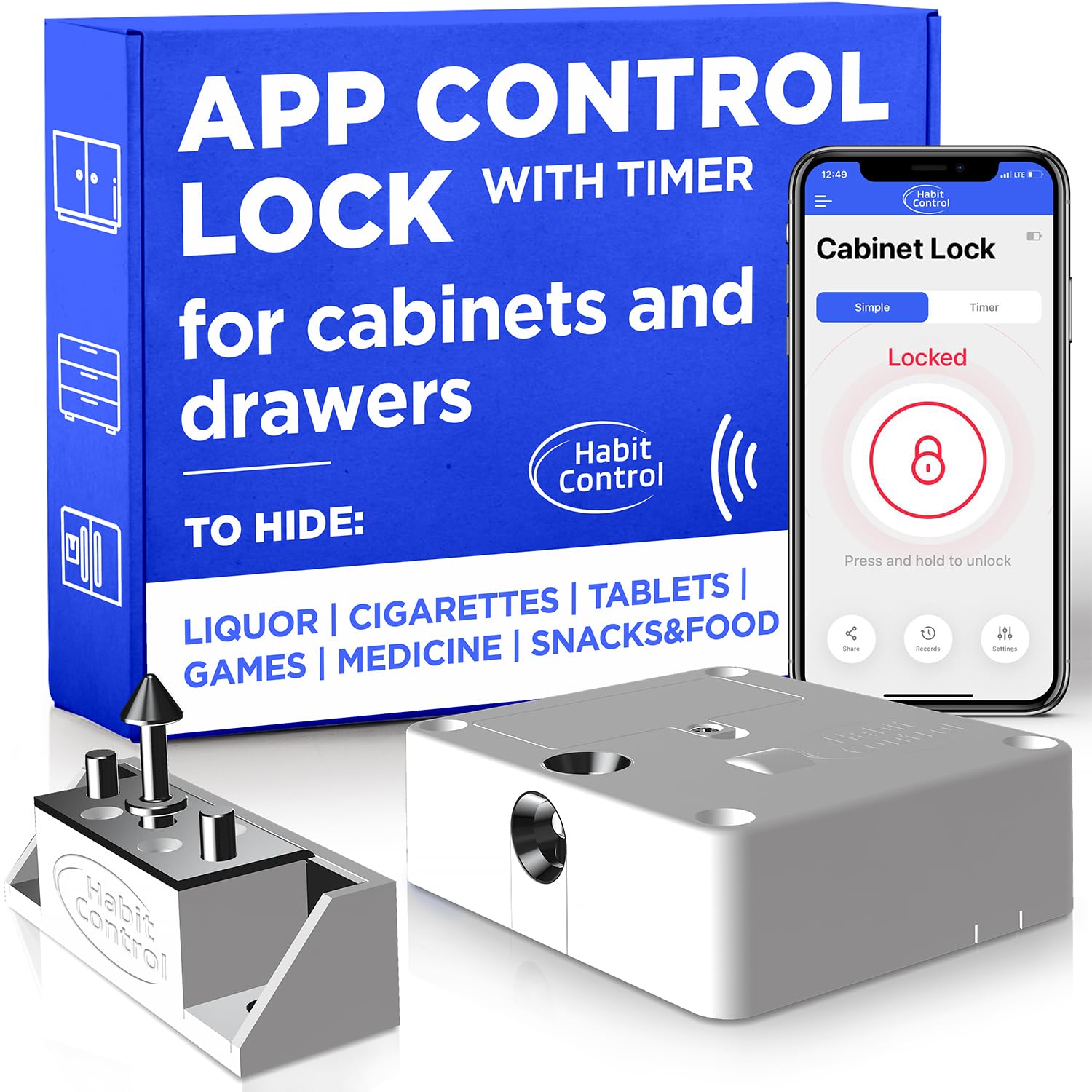 Smart Bluetooth Time Lock Box with App Control - Secure Liquor Cabinet, Snack, Medication & Electronic Storage - Ideal for Home, Office & Travel Use