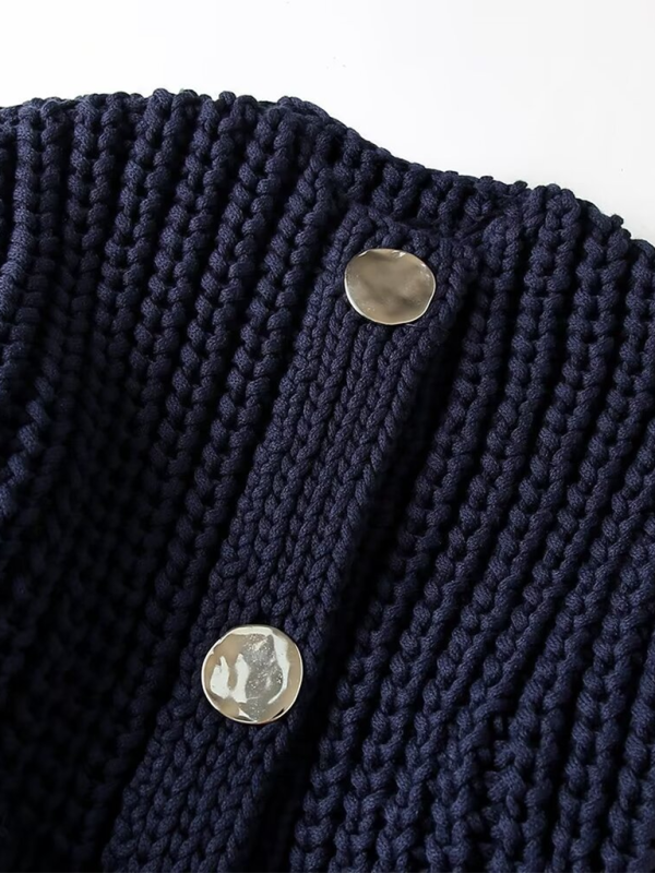 Stylish Knitted Long Sleeve Jacket for Women - Cozy Winter Cardigan, Fall Layering Piece, Casual Outerwear for Everyday Wear