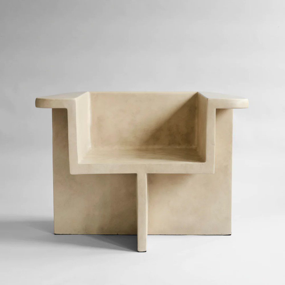 PRE ORDER | 101 COPENHAGEN Brutus Lounge Chair in Sand Color - Modern Scandinavian Mid-Century Accent Chair for Living Room, Bedroom or Office