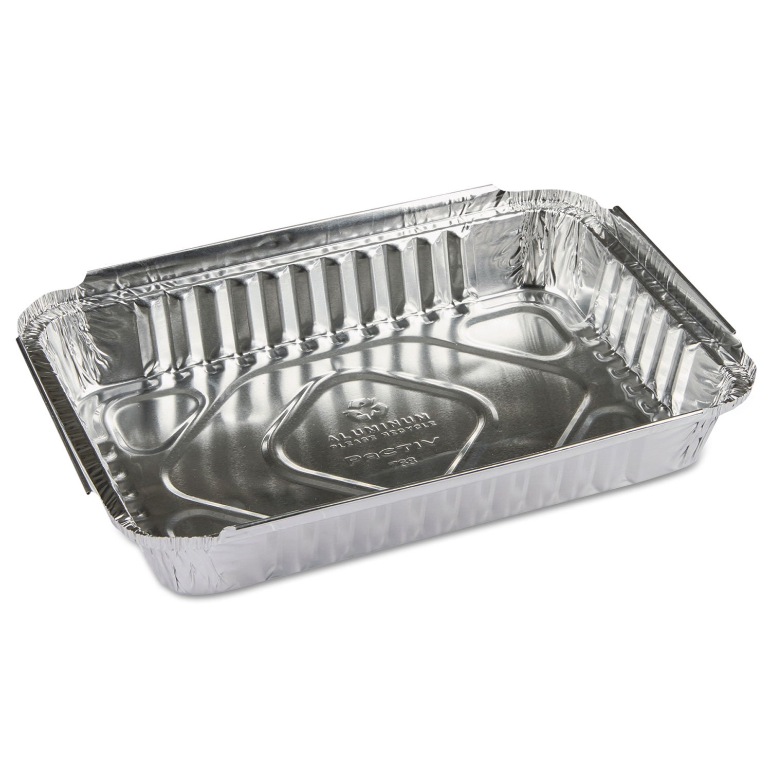 Pactiv Y76830 25 oz Aluminum Oblong Food Pans - 1.63