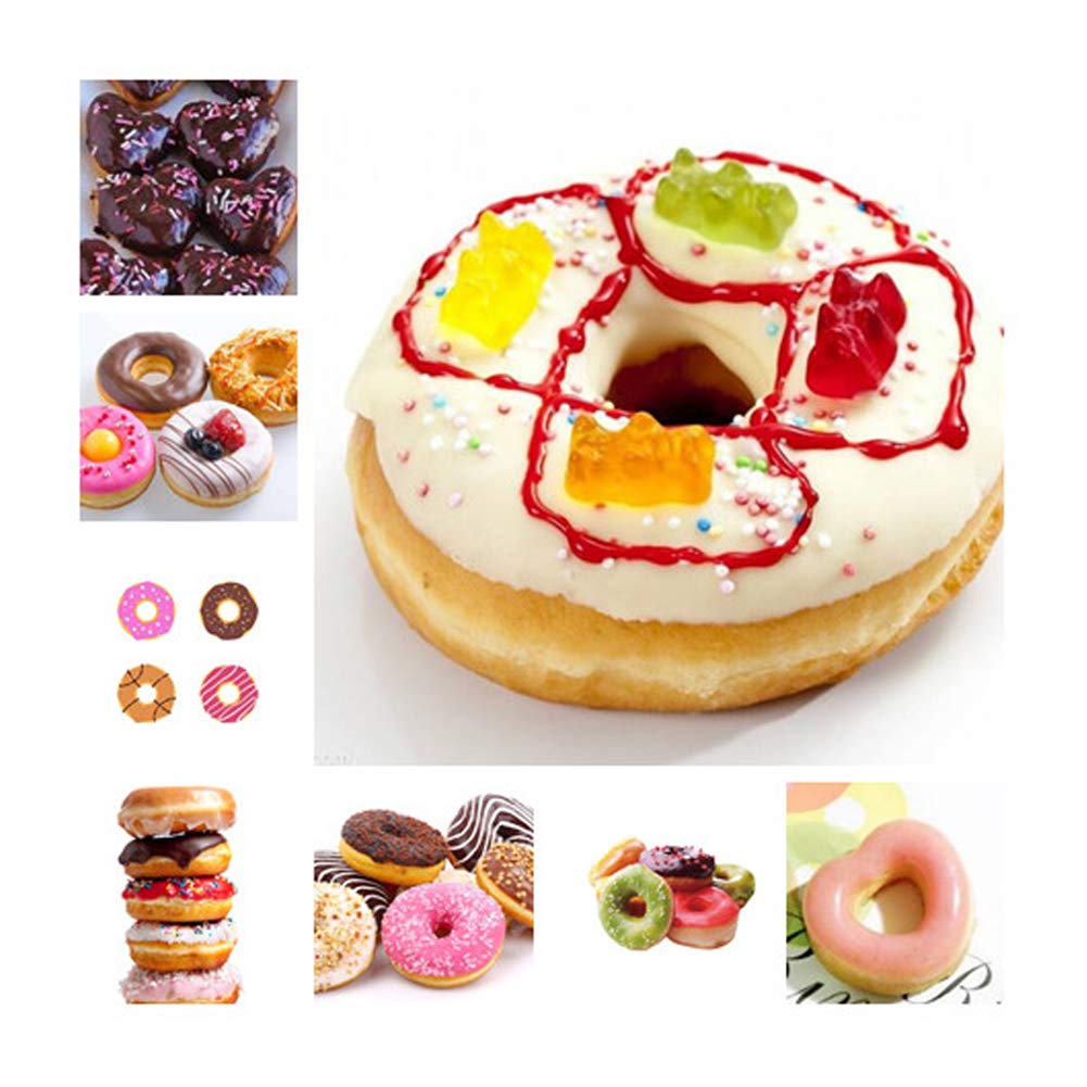 AKOAK 1-Pack Donut Baking Molds - Round Silicone Cookie Cutters & Hollow Cake Molds for DIY Desserts - Perfect for Homemade Donuts, Cupcakes, and Pastry Decorations