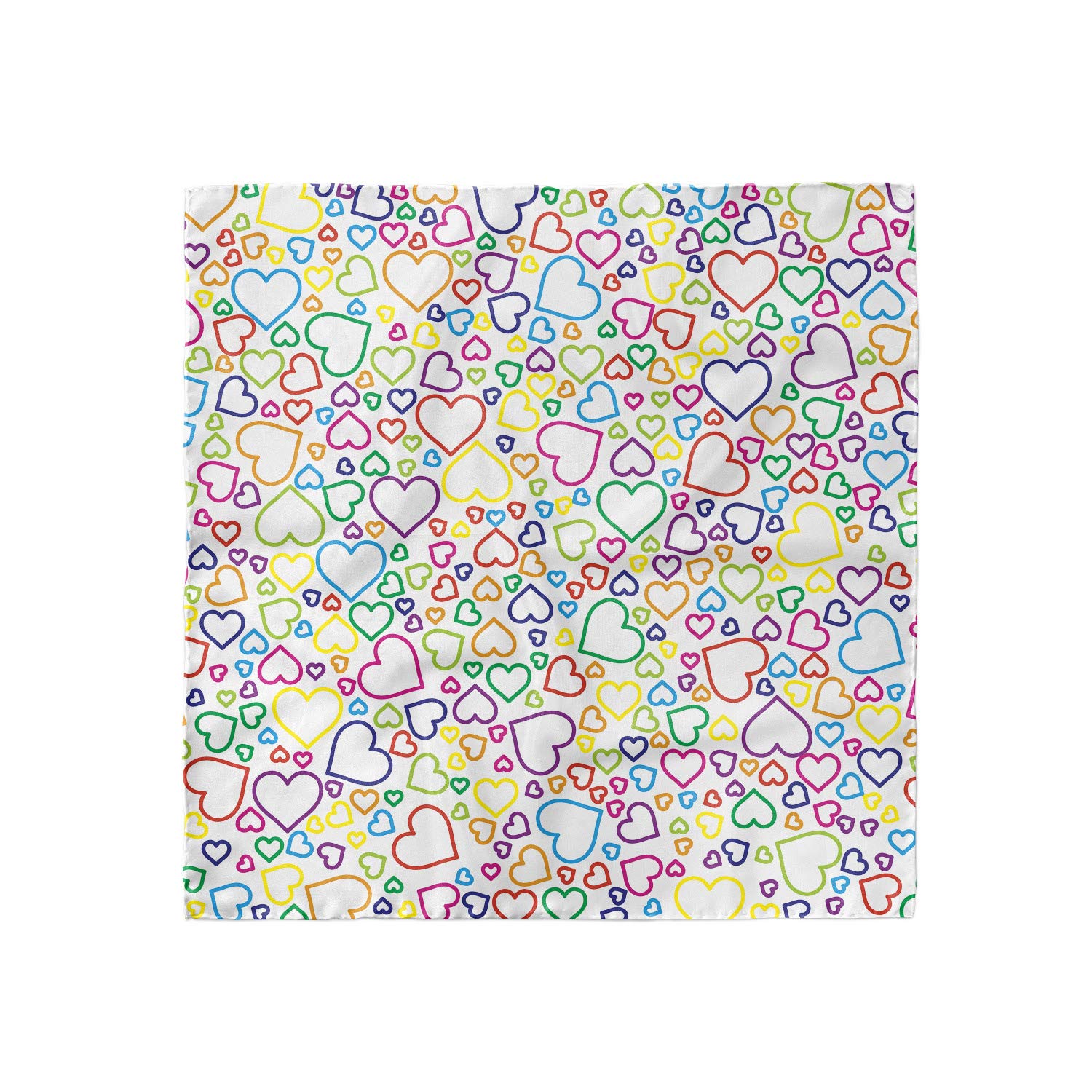 Ambesonne Love Head Scarf - Pop Art Curls Affection Hair Wrap - 21