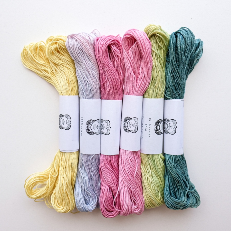 Premium Naturally Dyed Sashiko Thread for Japanese Embroidery & Fabric Repair - Eco-Friendly Hand Stitching Supplies for Quilting, Boro Mending & DIY Crafts
