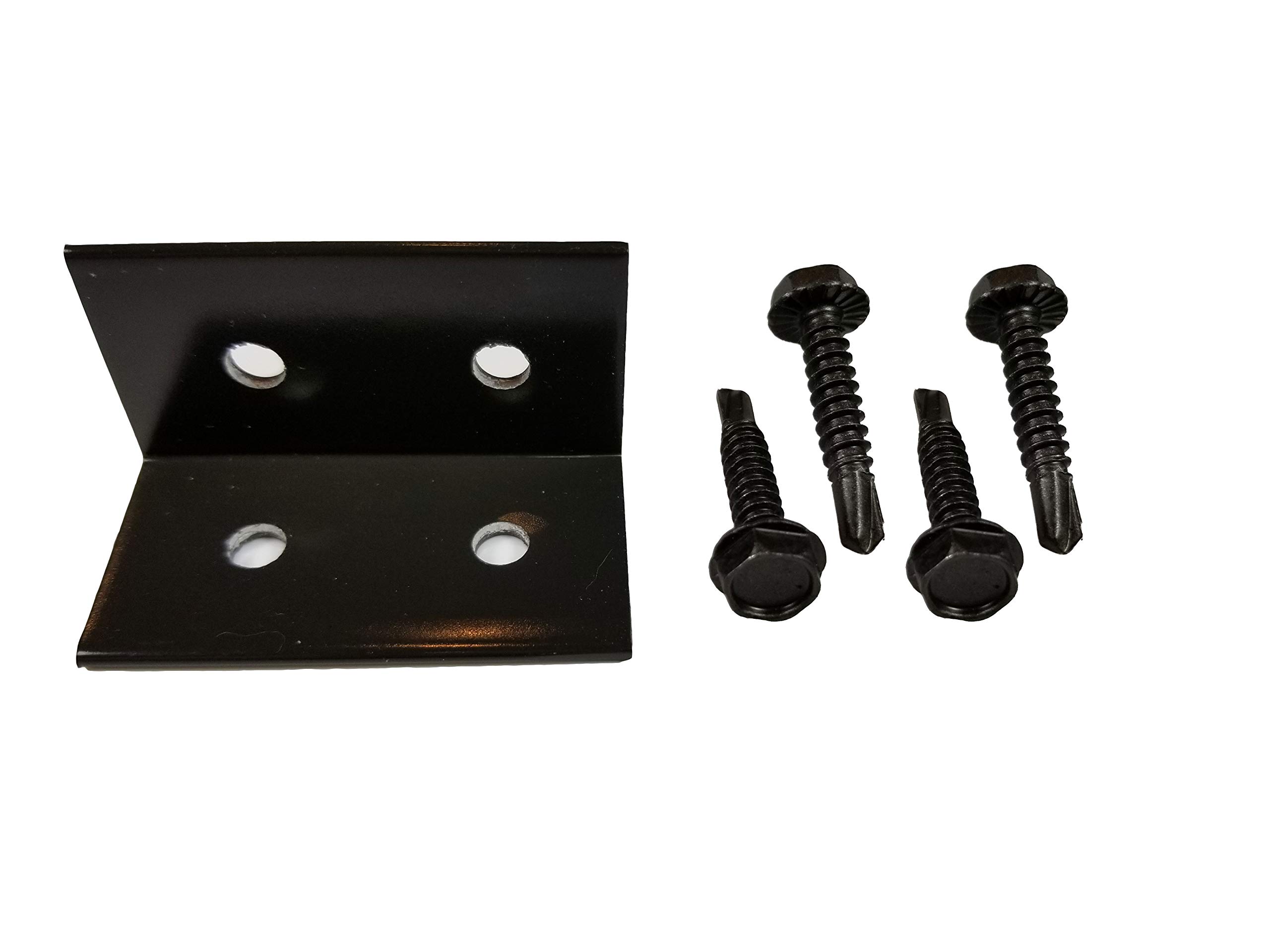 Patio Enclosure Screen Wall L-Angle Clips (25-Pack) - Bronze Fasteners for Outdoor Mesh & Sunshade Installation - Perfect for Backyard, Deck, and Pool Area Screens