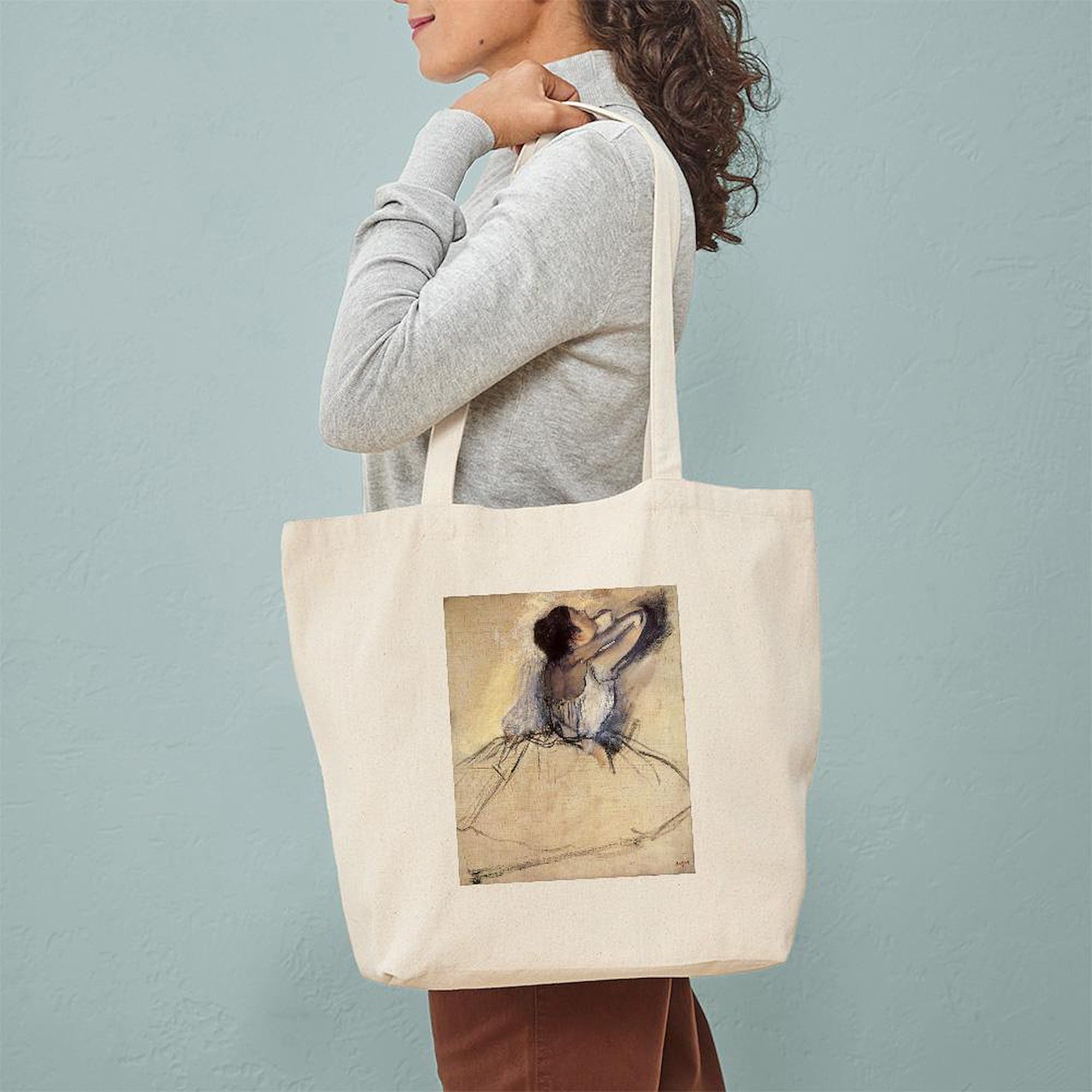 Edgar Degas The Dancer Canvas Tote Bag - Natural Reusable Shopping Bag for Groceries, Beach & Work | Eco-Friendly Cotton Tote