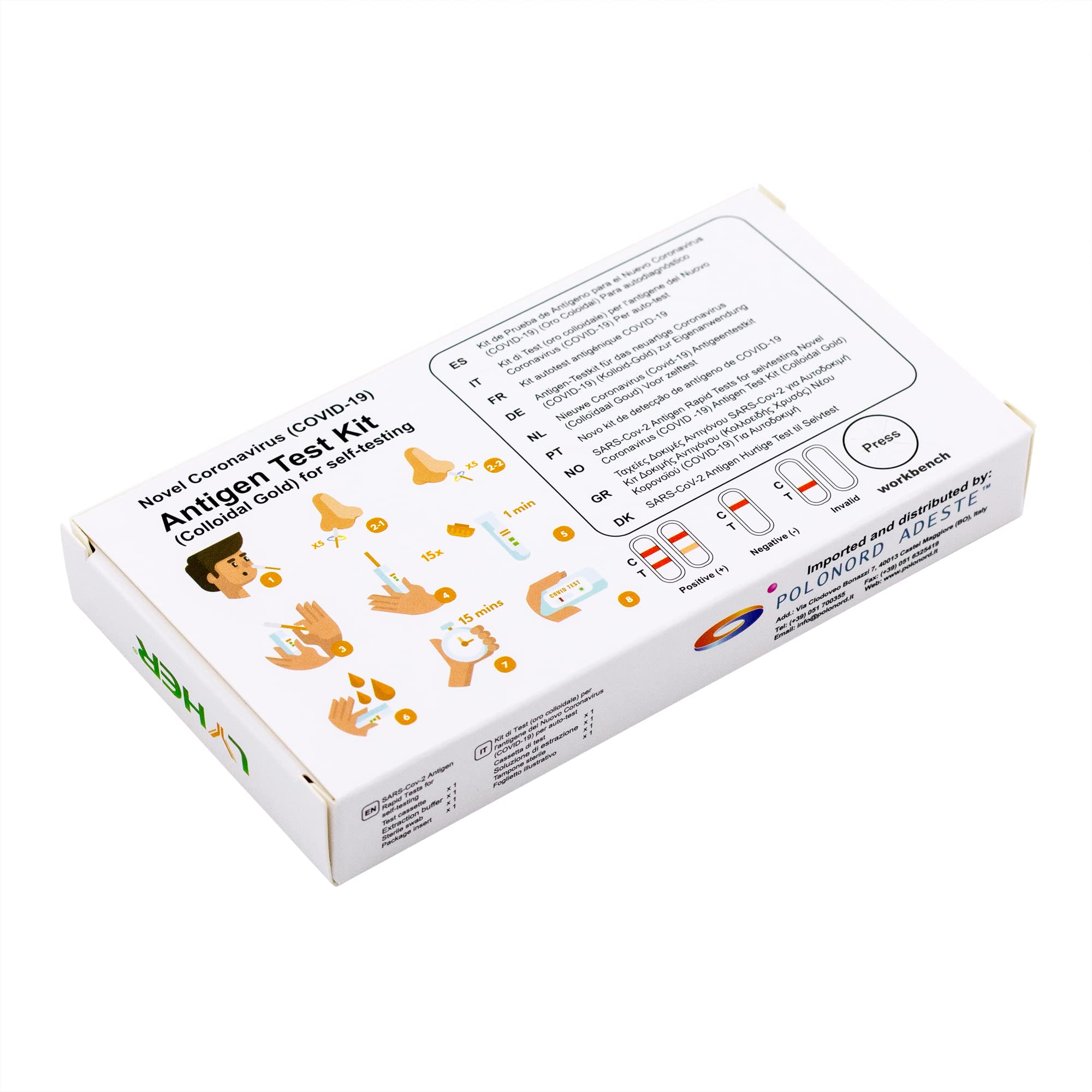 Lyher COVID-19 Rapid Antigen Test Kit 2025 - Nasal Swab Home Test for New Variants - 100% Sensitivity for High Viral Load - FDA Approved for Home Use - Fast Results in 15 Minutes - Perfect for Travel, Work & Family Safety Screening