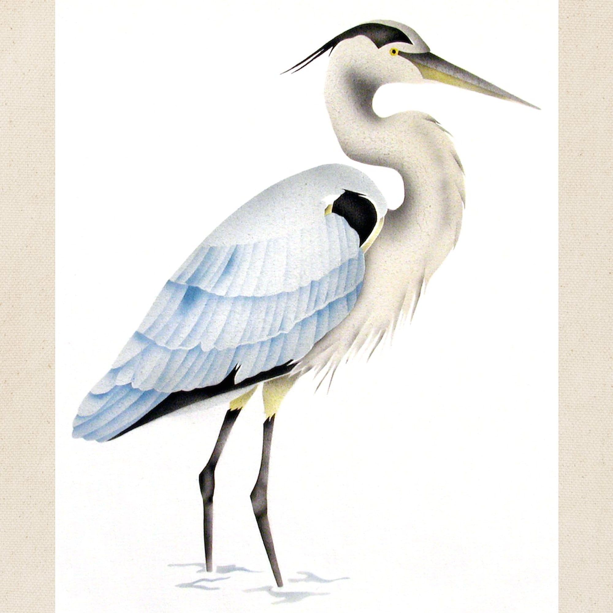 Great Blue Heron Canvas Tote Bag - Eco-Friendly Reusable Shopping Bag for Groceries, Beach & Daily Use | Natural Cotton Tote with Bird Design