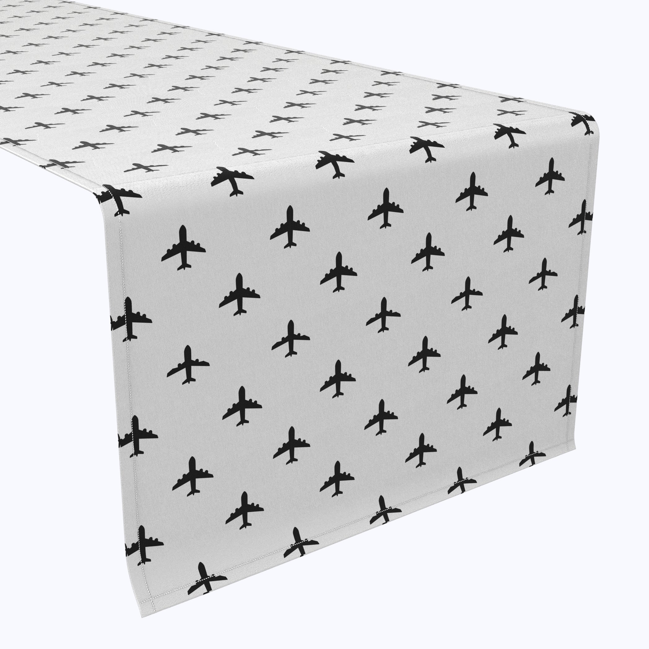 Premium Cotton Aircraft Design Table Runner - Elegant Dining & Home Decor for Weddings, Parties & Holiday Tables