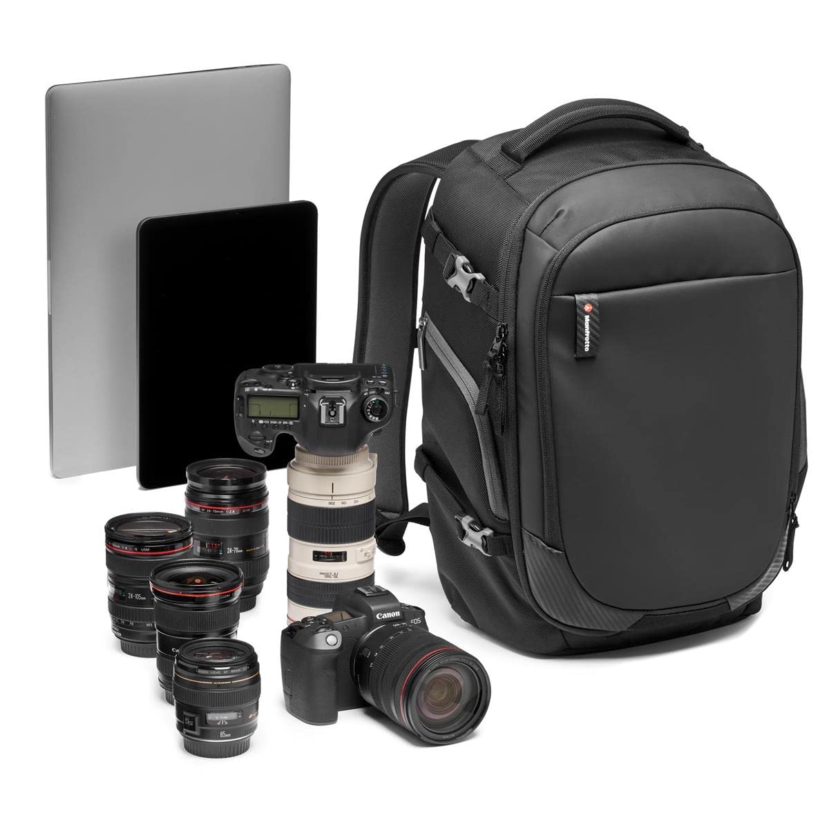 Manfrotto MB MA2-BP-GM Advanced² Gear M Camera and Laptop Backpack - DSLR & Mirrorless Bag with Padded Divider System, Tripod Strap, Water-Resistant Coated Fabric - Perfect for Travel, Photography, and Outdoor Adventures