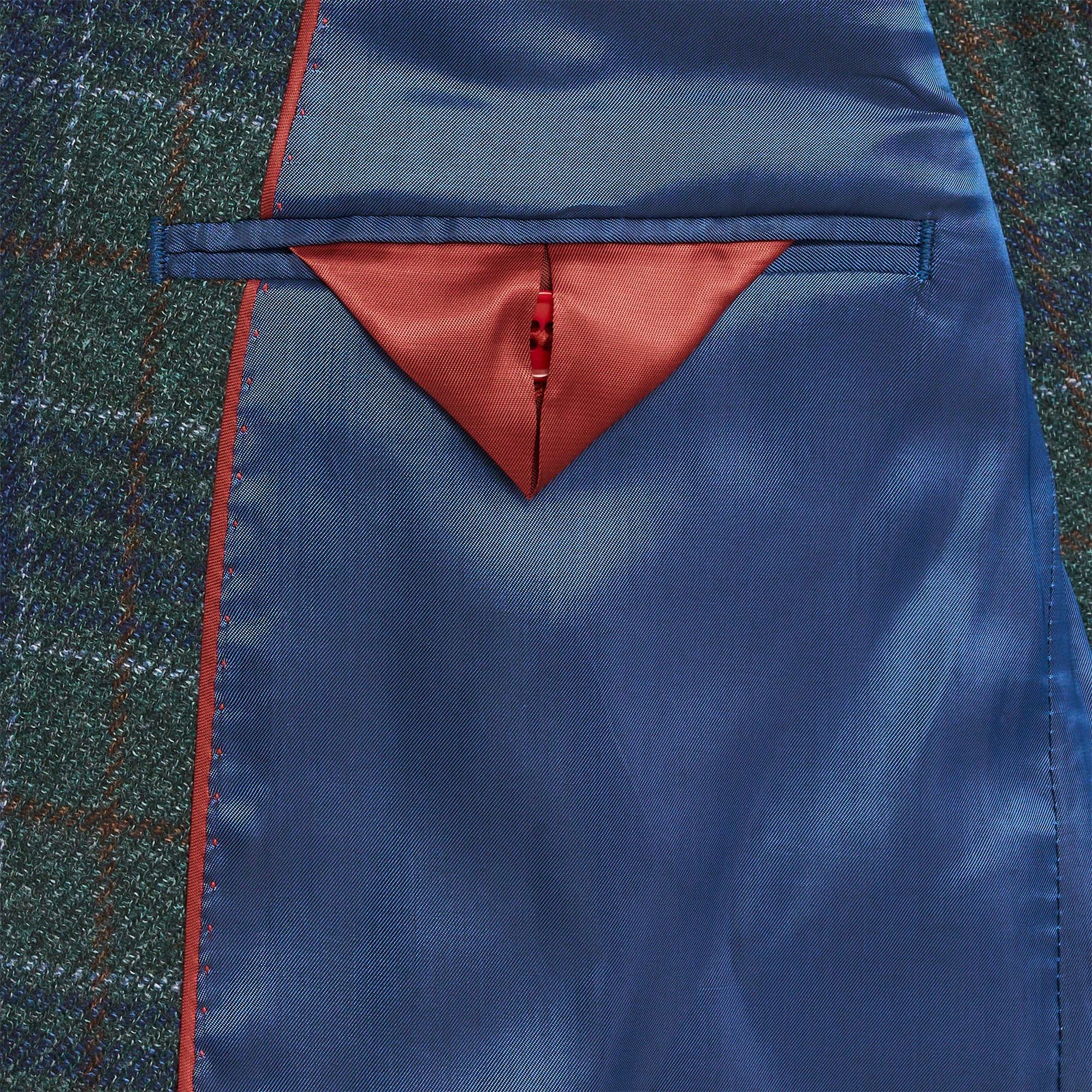 Loro Piana Posy Plaid Green Sport Coat for Men - Premium Wool Blazer for Business, Office & Formal Events
