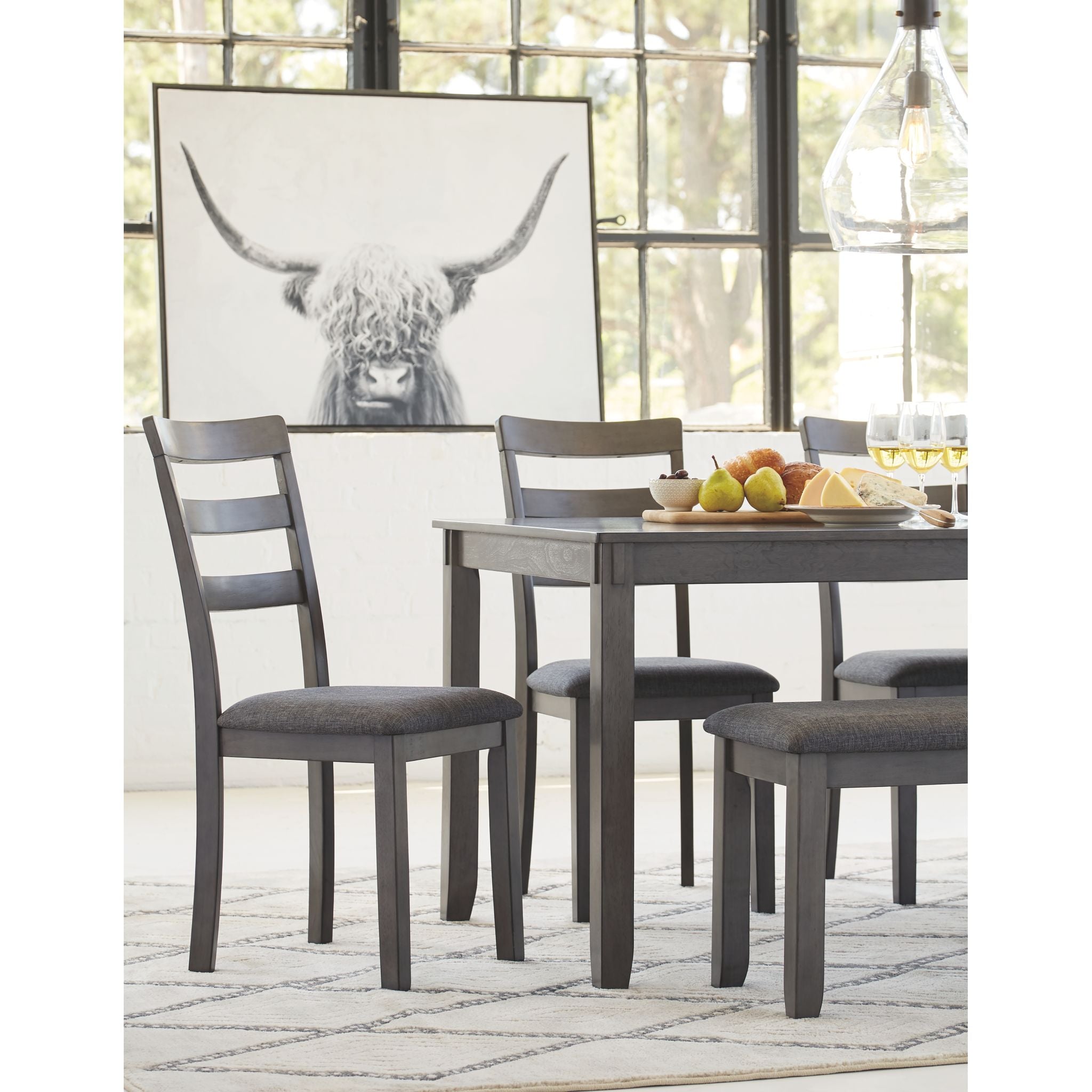 Stylish 5-Piece Bridson Dining Set - Modern Wooden Table & Chairs for Kitchen & Dining Room - Perfect for Family Meals & Entertaining Guests
