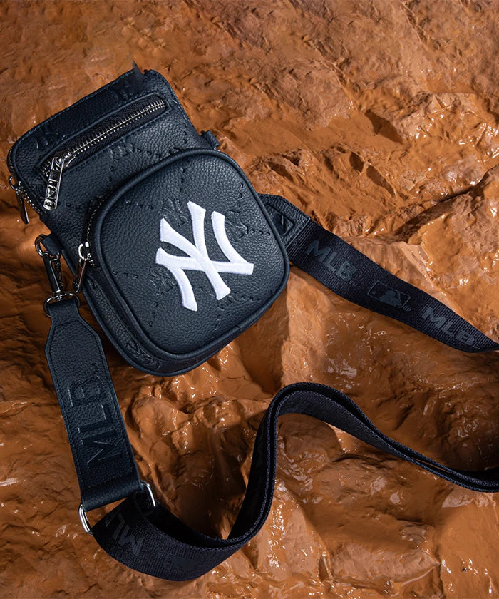 MLB New York Yankees Mini Crossbody Bag for Women - Stylish Yankees Logo Shoulder Purse - Perfect for Game Day, Travel & Casual Outings