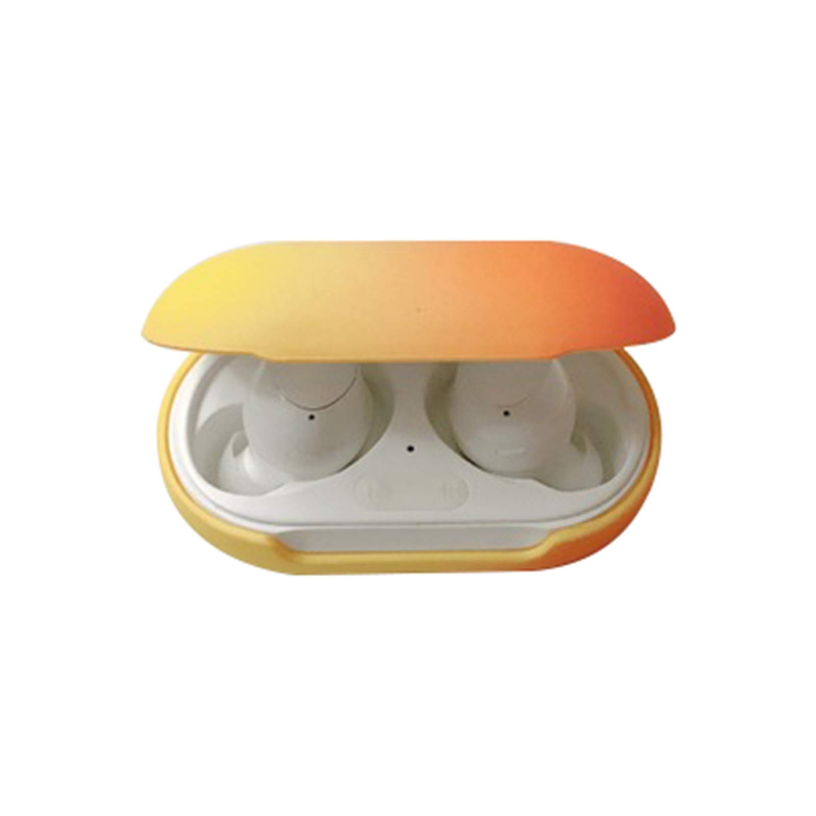 HEVIRGO Bluetooth Headset Case Cover for Samsung Galaxy Buds Plus - Wireless Earbuds Protective Case with Anti-Scratch Gradient Design (Yellow/Red) - Perfect for Travel, Workout, and Daily Use