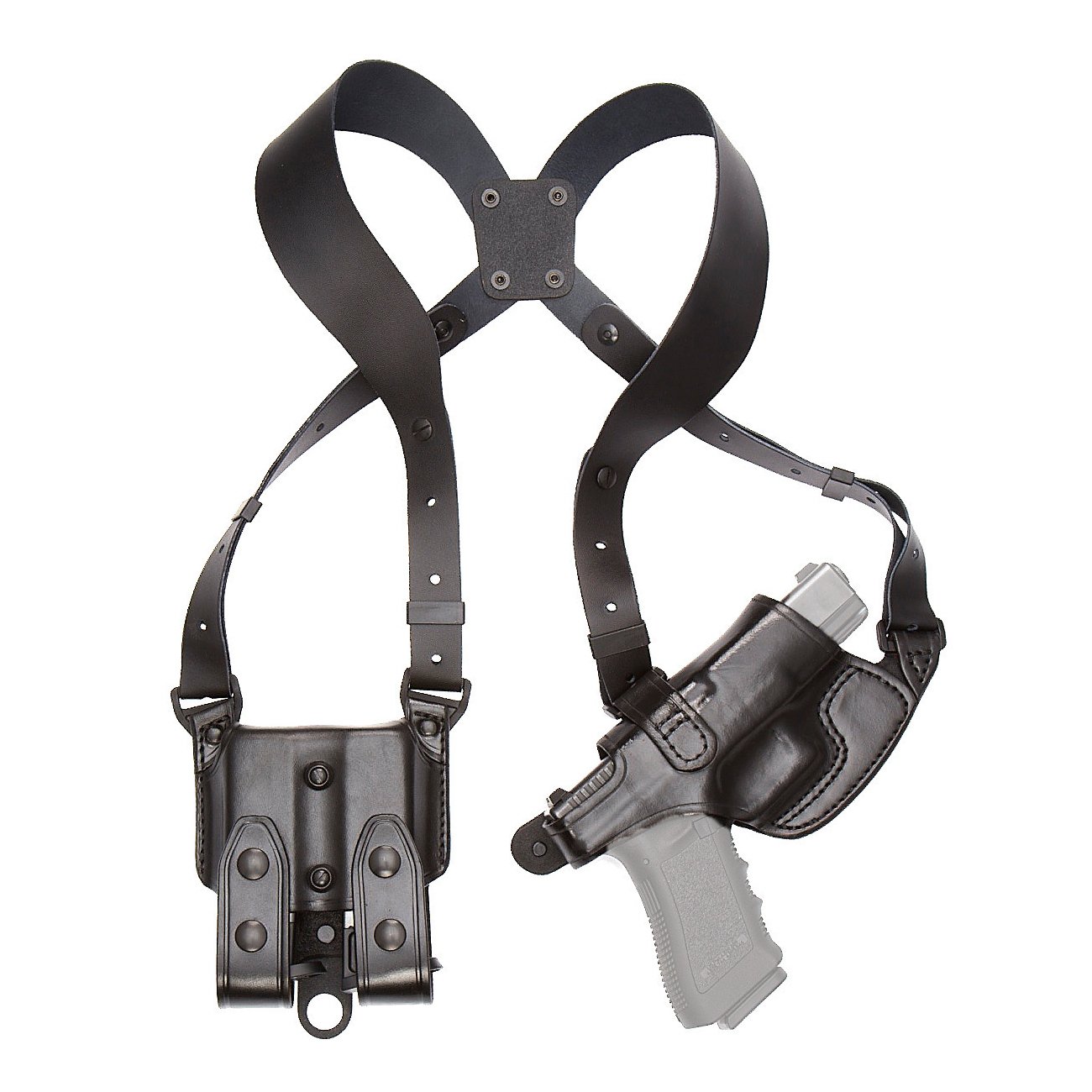 AKER Leather 101 Comfort-Flex Shoulder Holster for Pistols - Premium Concealed Carry Shoulder Harness for Comfortable All-Day Wear (Perfect for Security Professionals & Outdoor Enthusiasts)