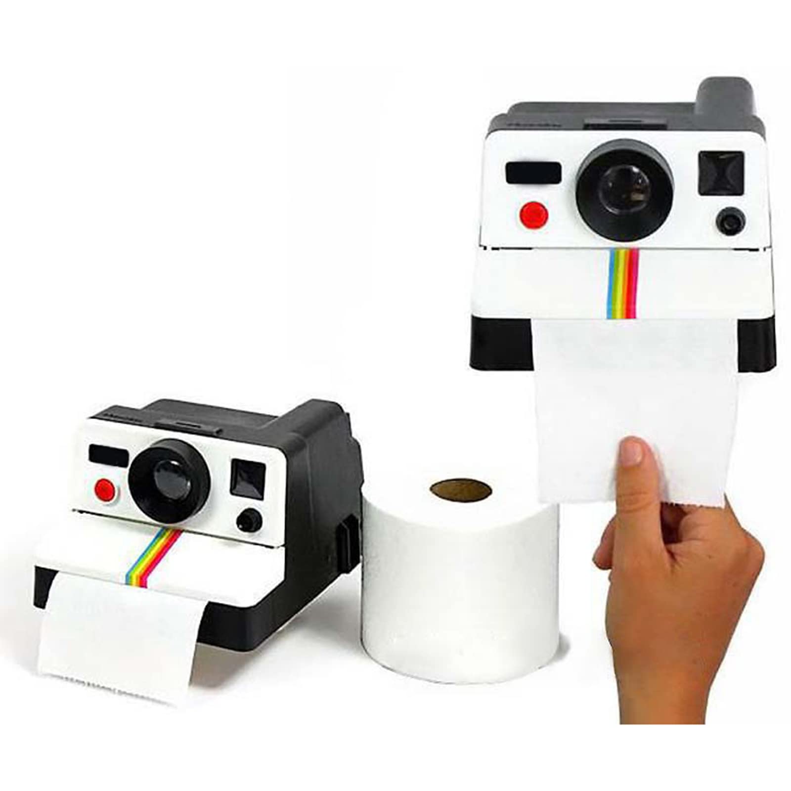 Vintage Camera Design Roll Tissue Box Dispenser - Retro Style Home & Bathroom Decor (5.51x6.69x3.93 inches) - Perfect for Desktop, Toilet & Vintage Photography Theme Rooms