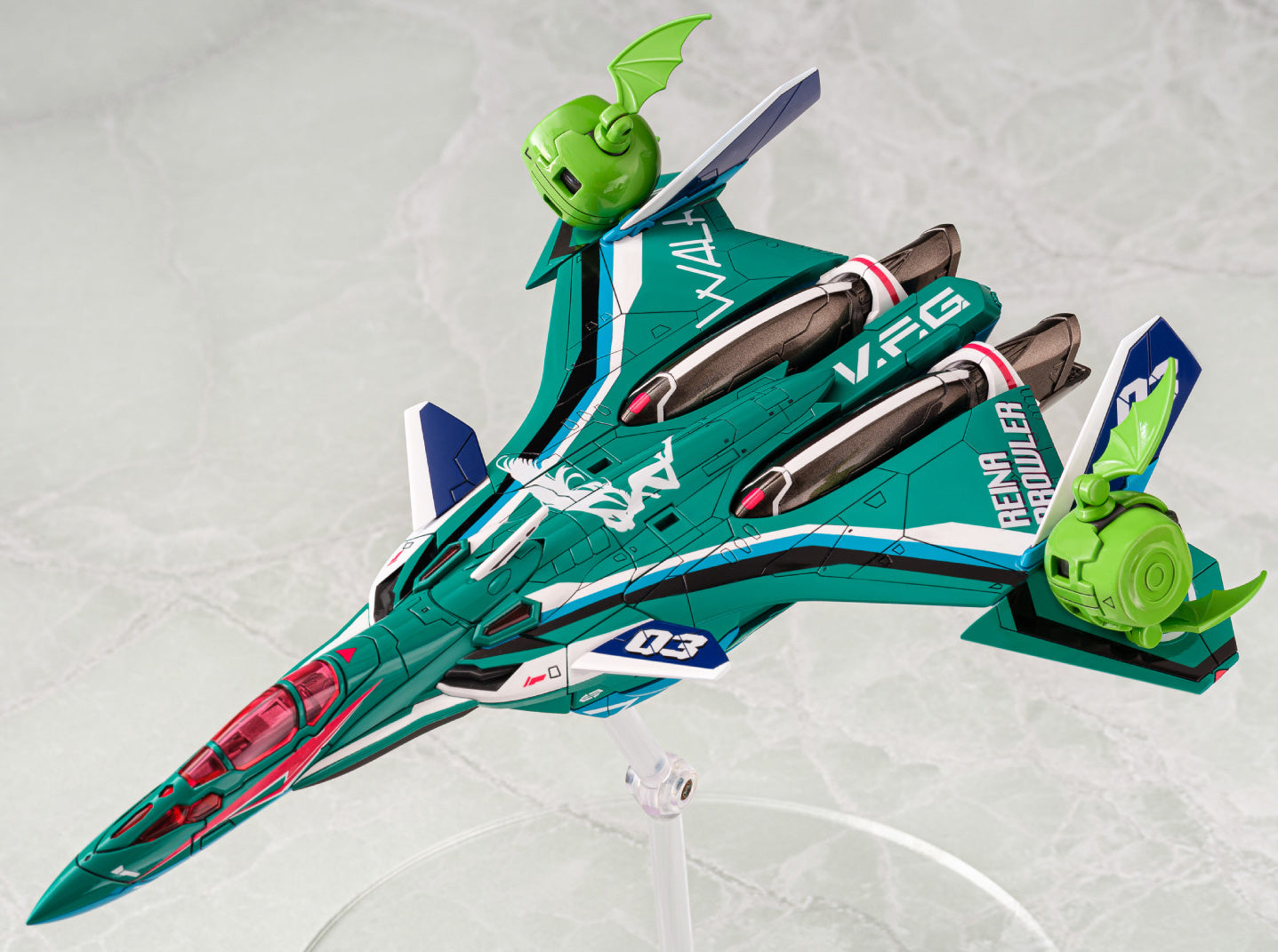 Aoshima Macross Delta VFG Variable Fighter Girls VF-31A Kairos Reina Prowler 1/72 Scale Model Kit - Anime Collectible for Display & Gundam Fans