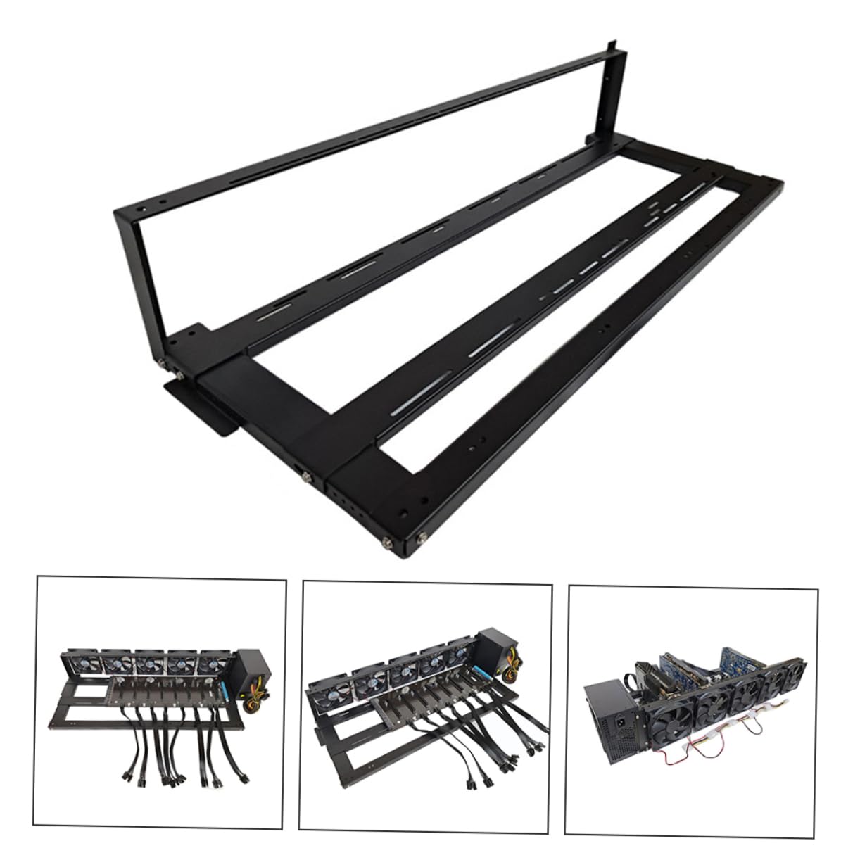 Open Air Computer Case - Mikikit Motherboard Rack & GPU Storage Frame for B75 Video Cards | Durable Cold Rolled Steel Plate | Perfect for PC Builds, Gaming Rigs & Workstation Setups