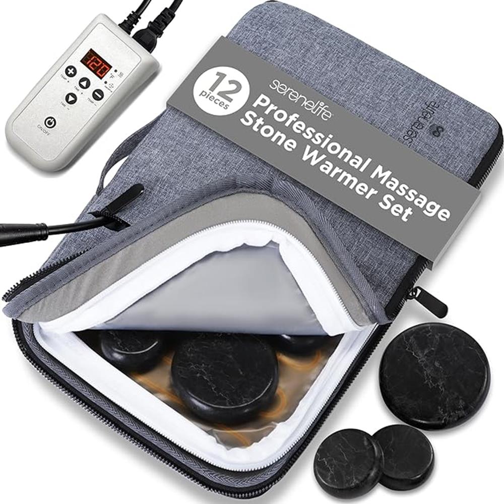 Multifunctional Heating Stone Massager for Back Pain Relief - Hot & Cold Therapy for Muscle Relaxation - Perfect for Home Spa, Massage Therapy, and Self-Care Routines