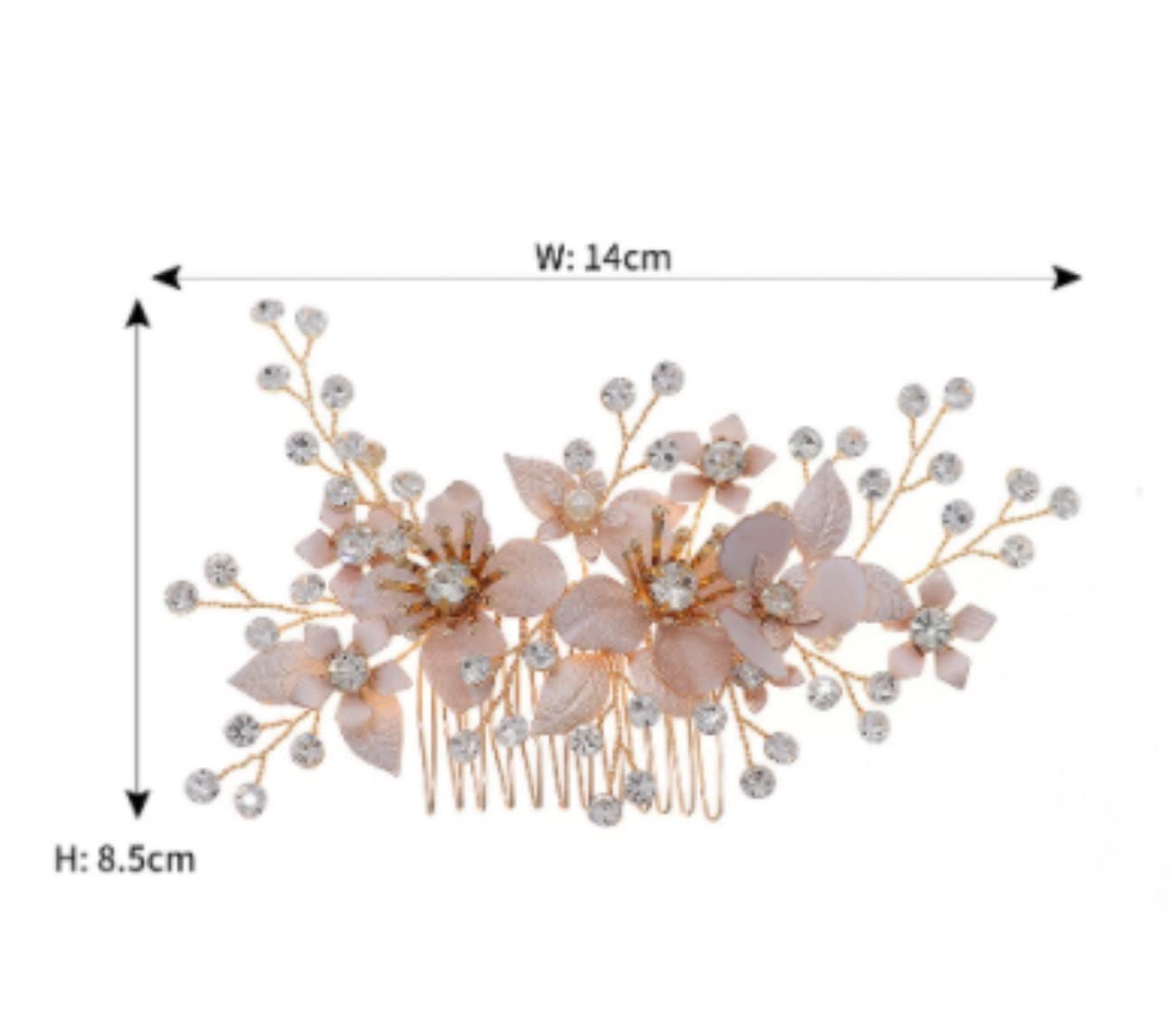 RUVOO Wedding Hair Comb - Elegant Bridal Side Comb Hair Clip for Women, Non-Slip Styling Hair Accessories for Bride, Prom, Party & Special Occasions