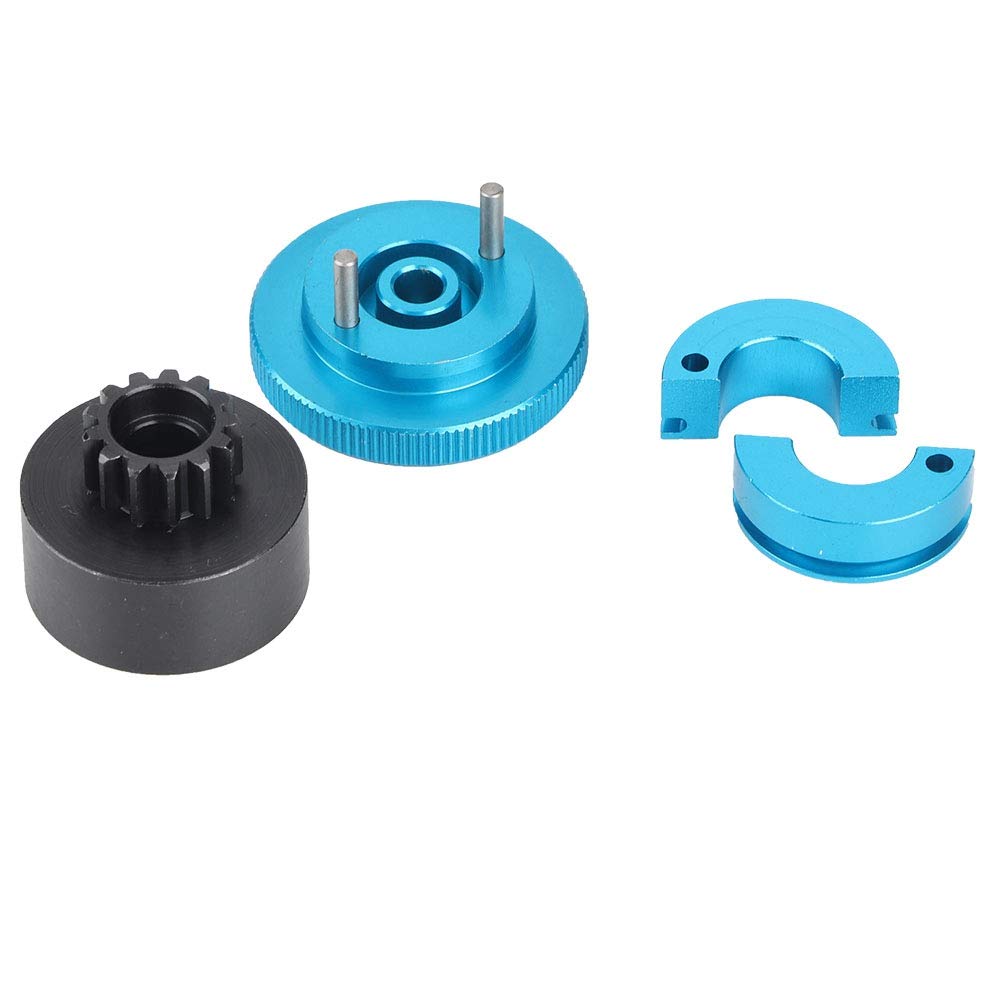 Drfeify 13T Speed Clutch Variator Set for 1/10 Scale RC Cars - High Performance RC Clutch & Bearing Kit (Blue) - Perfect for RC Racing, Drifting, and Off-Road Bashing