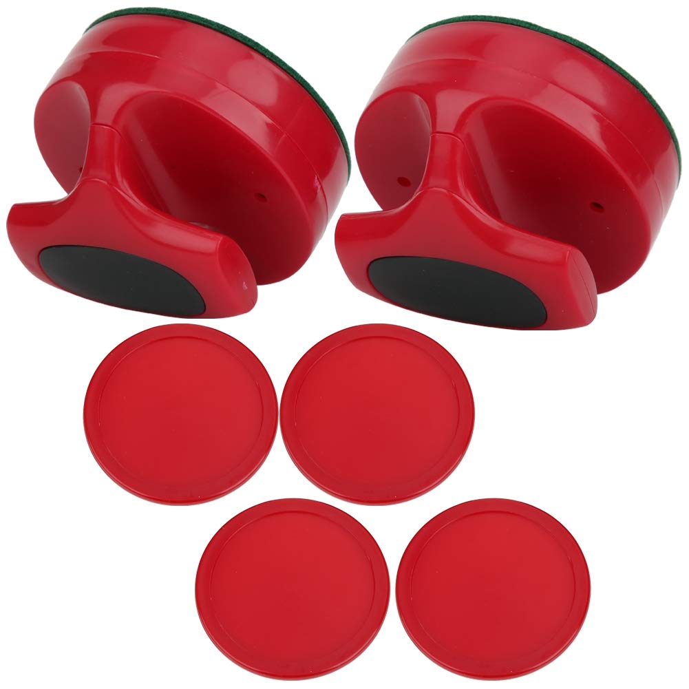 94mm Air Hockey Pushers Set - 2 Large Paddles with 4 Air Hockey Pucks for Table Top Game | Perfect for Family Game Nights & Arcade Style Entertainment