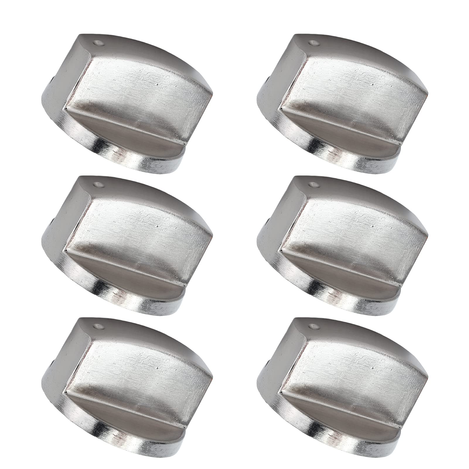 Zerodis 6Pcs 8mm Zinc Alloy Stove Control Knobs - Replacement Gas Range Knobs for Kitchen Stoves & Microwaves (0° Switch) - Perfect for Gas Stove, Oven & Appliance Repair