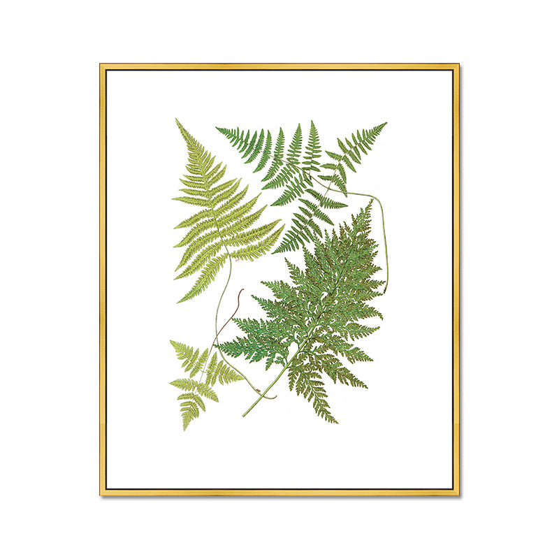 Green Leaves Canvas Print - Modern Plant Art with Floater Frame - Perfect for Living Room, Bedroom & Office Wall Decor