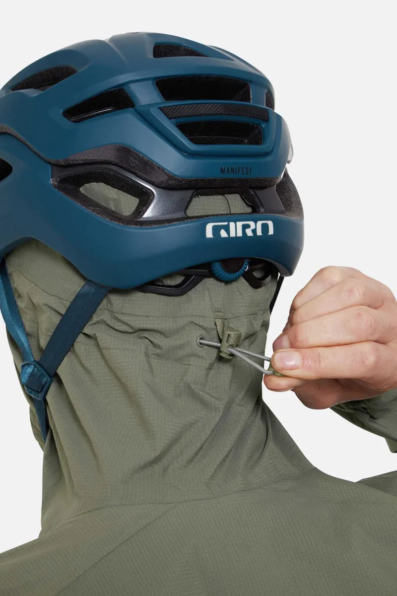 Men's Cinder Downpour Lightweight Waterproof Biking Jacket - Windproof Cycling Raincoat for Outdoor Commuting & Mountain Biking - QWH 85