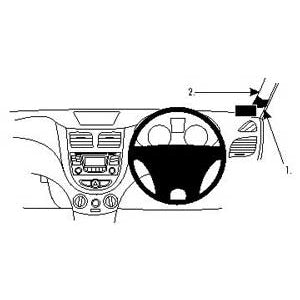 ClicOn No Holes Right Hand Dash Mount for Hyundai Accent (2010-2017) - Perfect for GPS, Phone & Dash Cam Installation - Secure & Damage-Free Car Accessory