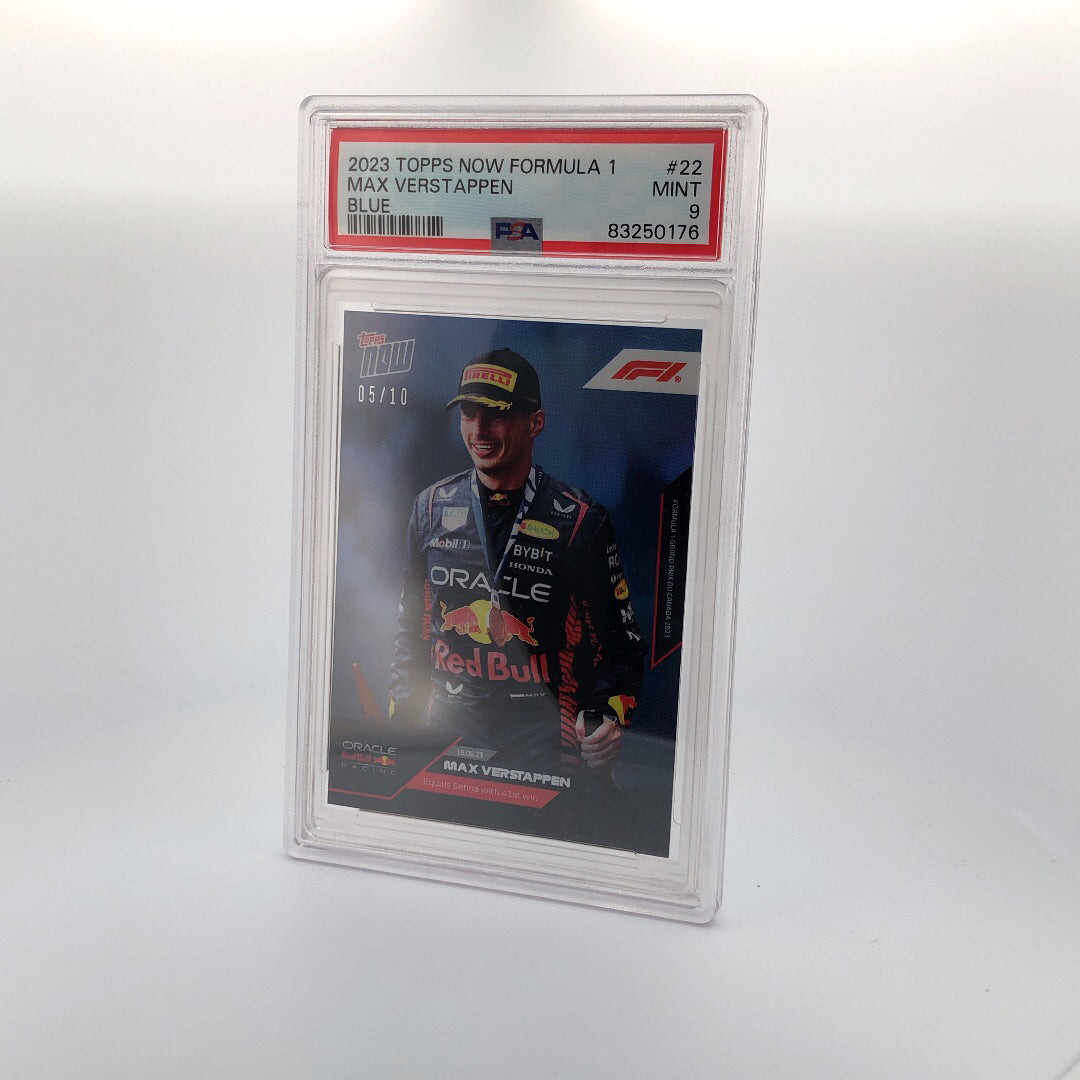 PSA 9 Graded 2005/10 Max Verstappen #22 Blue Rookie Card - Perfect for Sports Collectors & Formula 1 Fans Display
