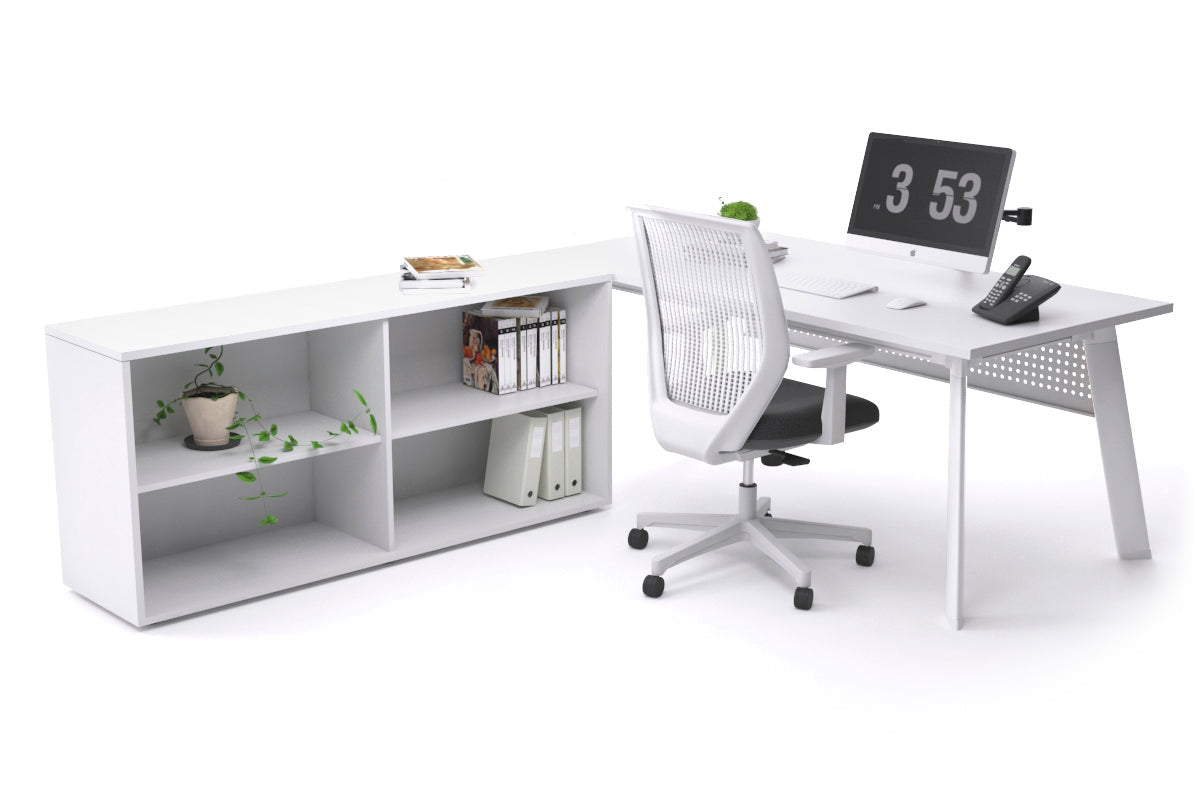 Switch Executive Setting With Uniform Spine White Frame [1600L x 700W] - Premium Office Desk for Modern Workspaces & Home Offices