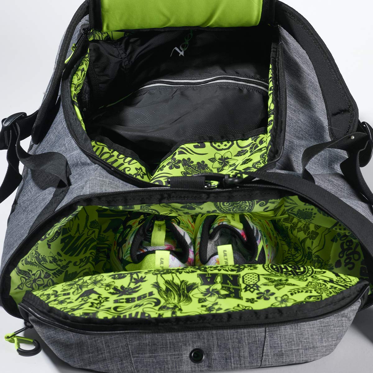 Zoot Ultra Tri Duffel - Triathlon Transition Bag & Backpack with Wet Storage for Men & Women | Perfect for Travel, Gym, Race Day & Outdoor Sports | Durable Grey Athletic Gear