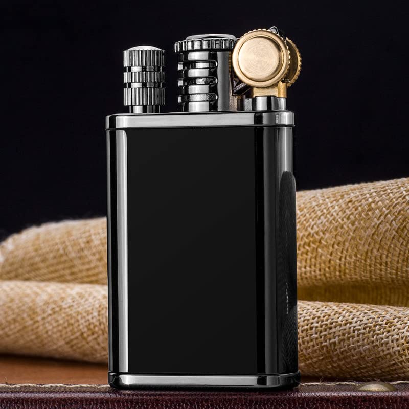 Fudshter Outdoor Kerosene Lighter - Windproof Reusable Trench Lighter with Personalization | Premium Gift for Men, Dad, Husband | Perfect for Camping, Hiking, BBQ & Survival Gear
