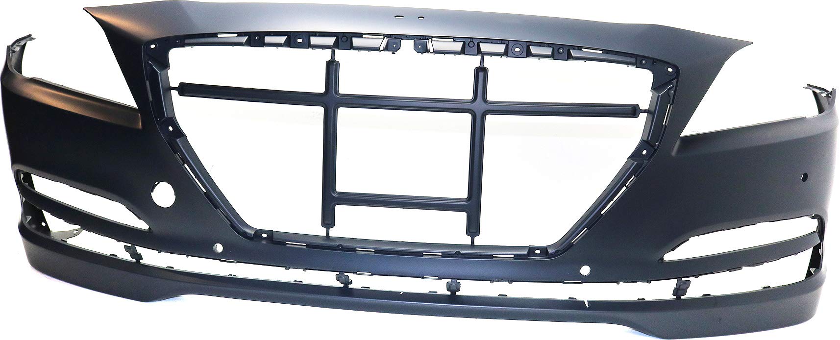 Evan-Fischer Bumper Cover for 2015-2016 Hyundai Genesis - Primed with Sensor Holes for Easy Parking