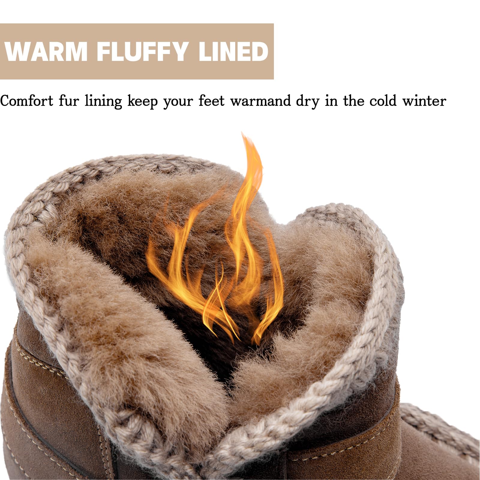 Women's Winter Hiking Boots - Waterproof Snow Boots with Warm Fur Lining, Comfortable Ankle Boots for Backpacking & Outdoor Activities - Perfect for Snowy Trails, Camping & Cold Weather Adventures