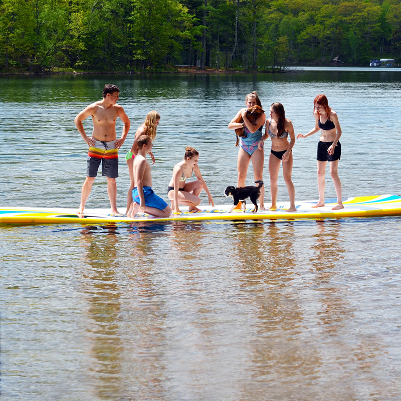 Rave Aqua Mat Deluxe 20' - Premium Inflatable Water Mat for Pool, Lake & Beach - Perfect for Swimming, Relaxing & Summer Fun