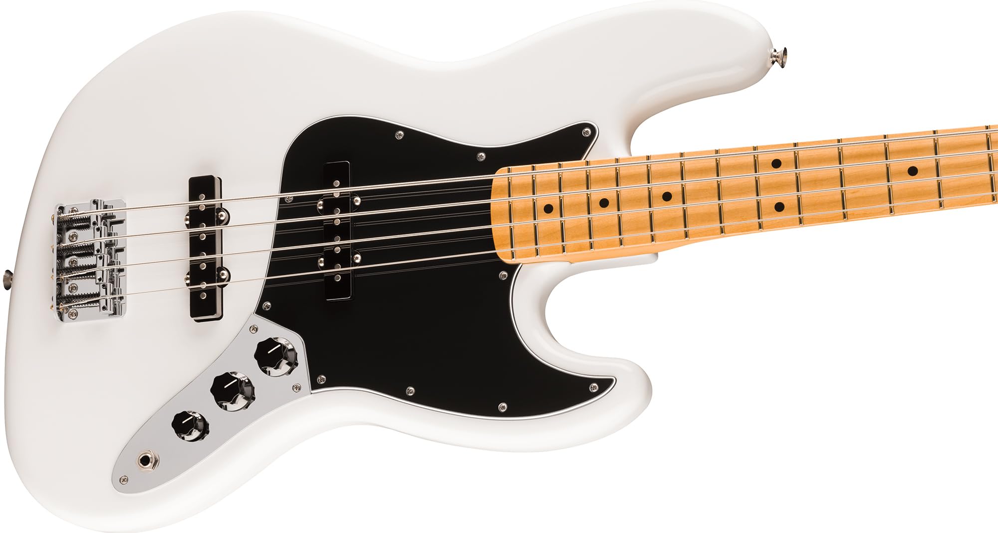 Fender Player II Jazz Bass Electric Guitar - Polar White Bundle with Gig Bag, Strap, Cable, 3-Pack Picks & Cleaning Kit | Perfect for Live Performances, Studio Recording & Beginner Bassists