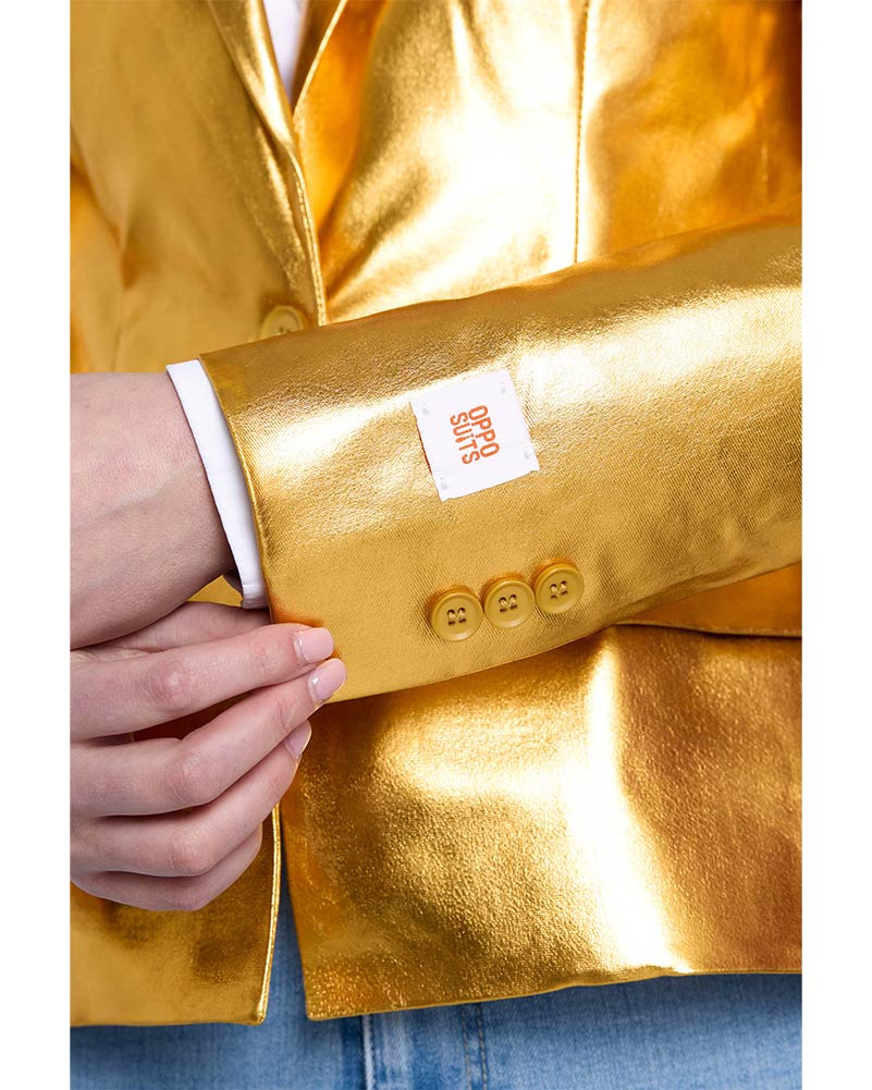 Vintage 70s Groovy Gold Opposuit Women's Jacket - Retro Fashion for Casual Wear & Costume Parties