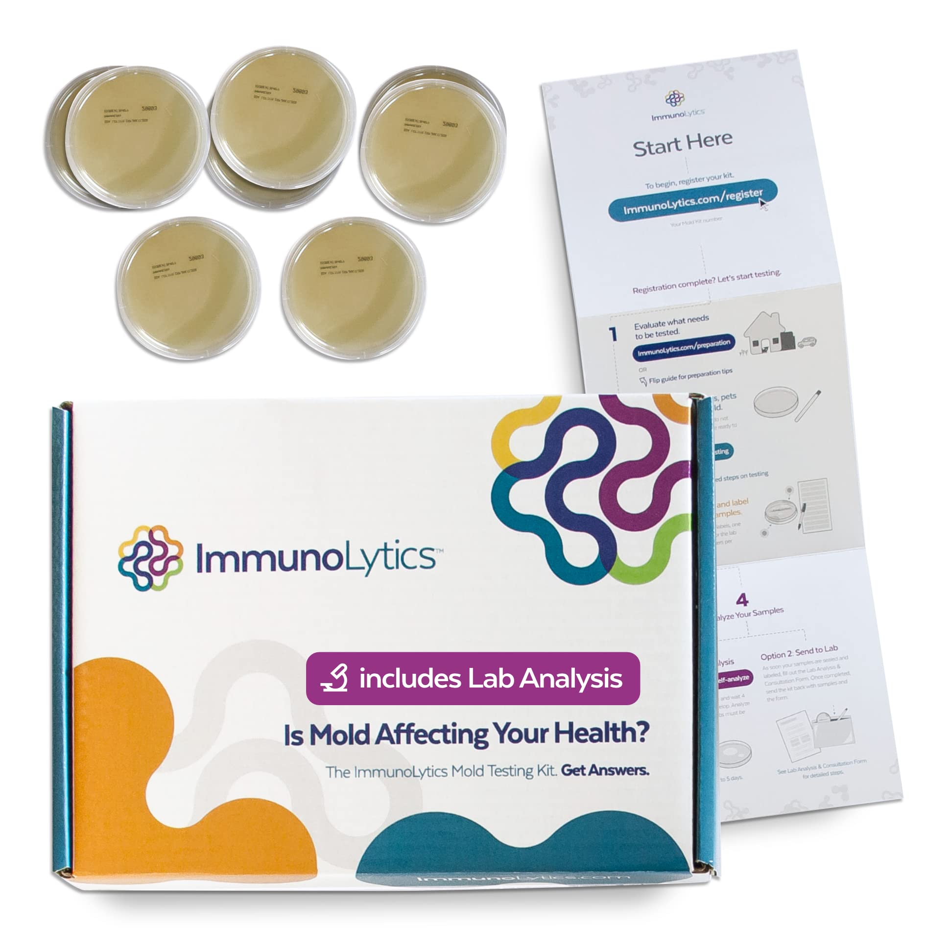 Professional DIY Mold Test Kit for Home - 8 Rooms/Plates with Lab Analysis | Easy-to-Use Mold Detection Kit for Basement, Bathroom & Attic | Individual Room Screening Package for Home Safety & Air Quality Testing