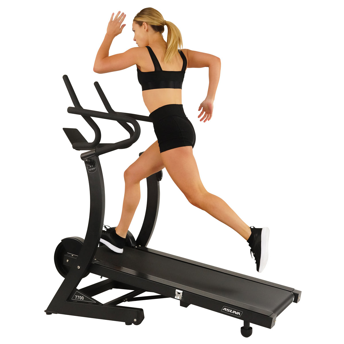 Asuna Heavy Duty Manual Treadmill with Incline - 400 LB Weight Capacity for Home Gym, Cardio Workout & Small Space Fitness
