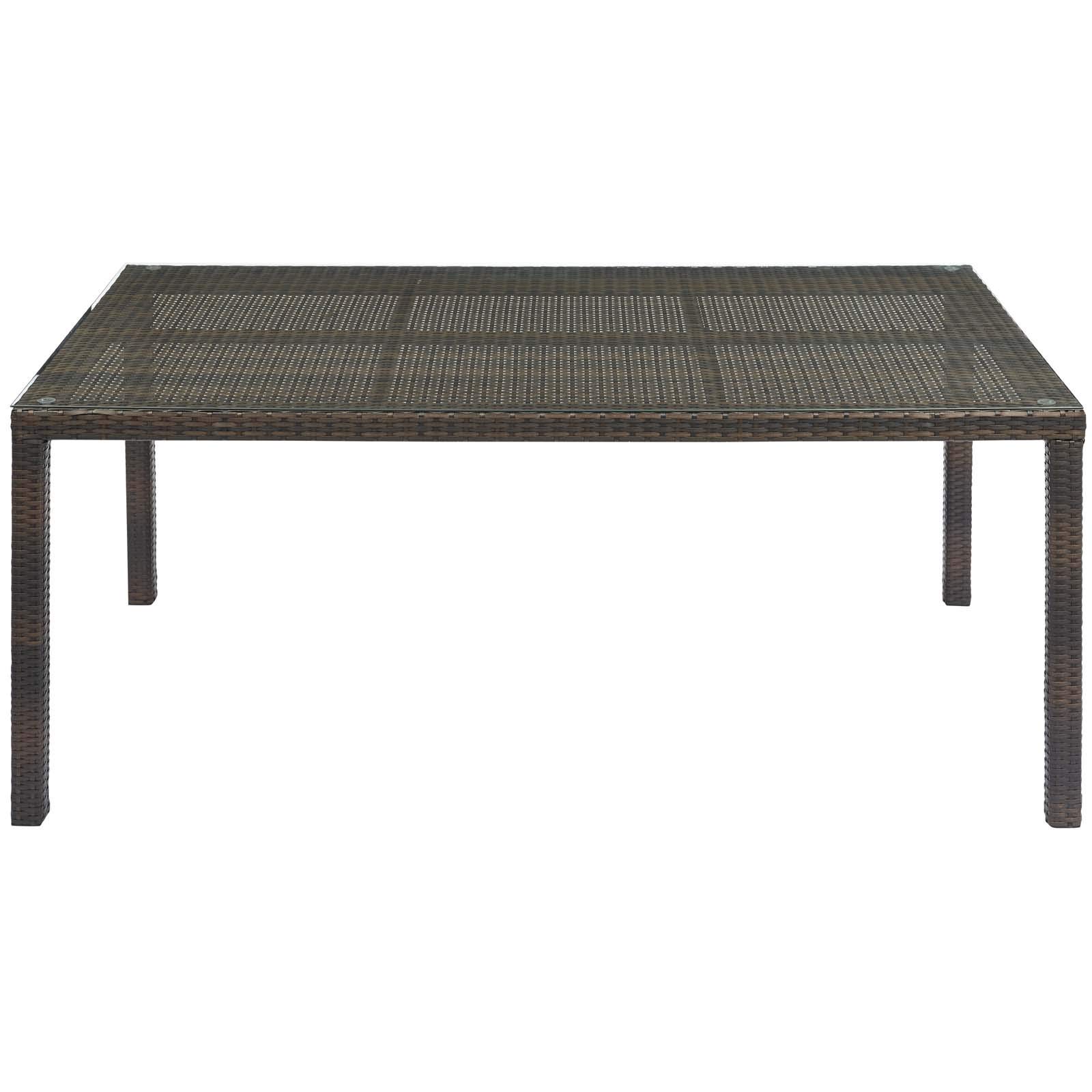 Modway EEI-3892-BRN-PER-SET 5-Piece Brown Peridot Outdoor Dining Set - Patio Furniture for Garden, Backyard, Poolside & Restaurant Use