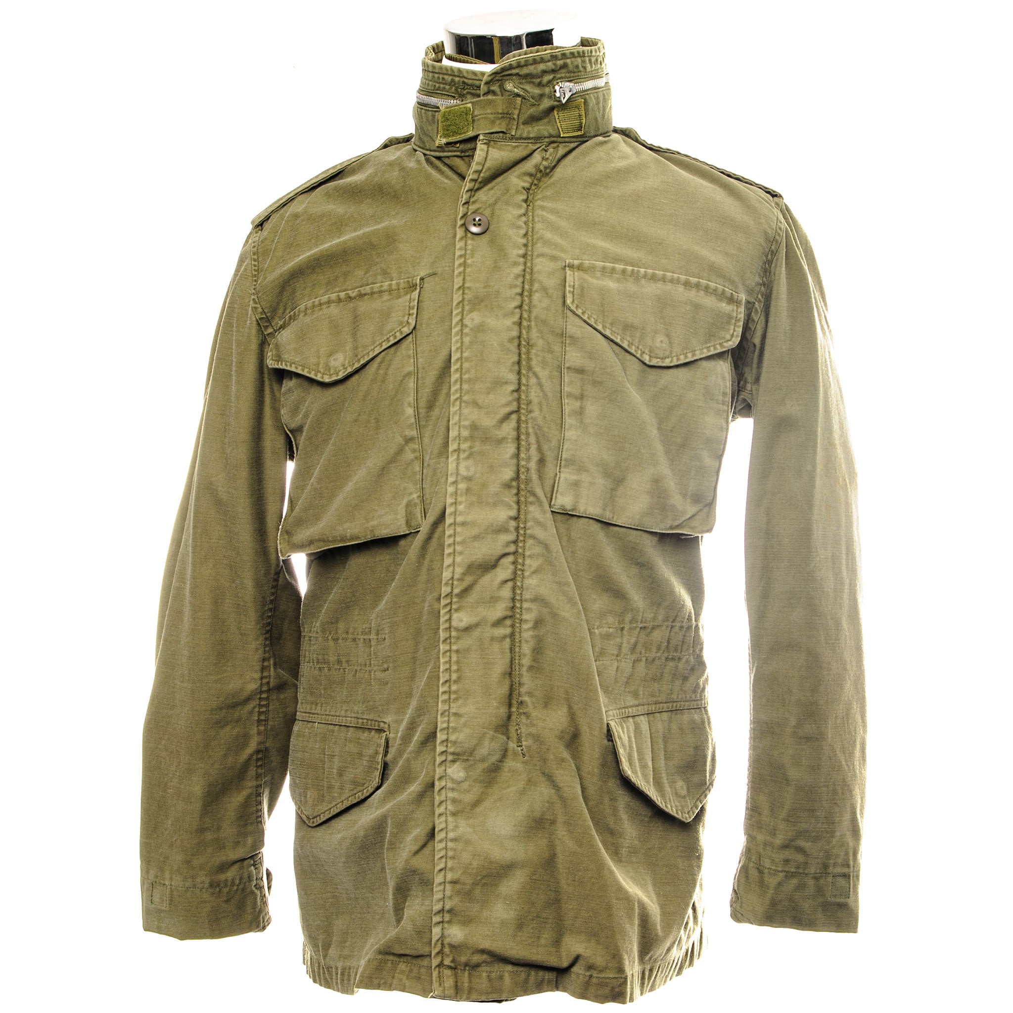 Vintage US Army M-1965 M65 Field Jacket - Vietnam War Era Military Jacket - Small Regular Size - Olive Drab - Outdoor Adventure & Historical Reenactment Gear