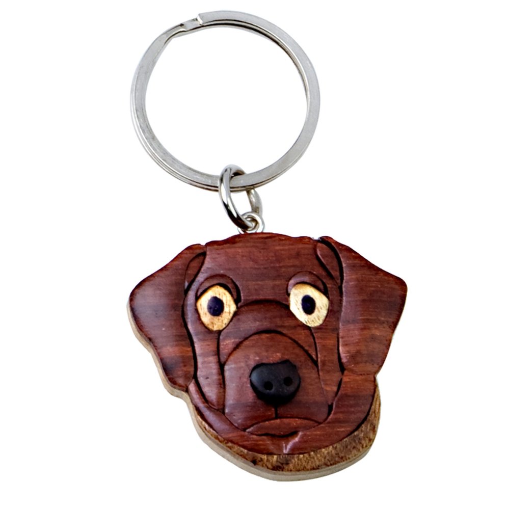 Personalized Engraved Wooden Dog Keychain for Pets - Perfect Gift for Dog Lovers, Pet Owners & Animal Enthusiasts - Great for Keys, Bags & Backpacks