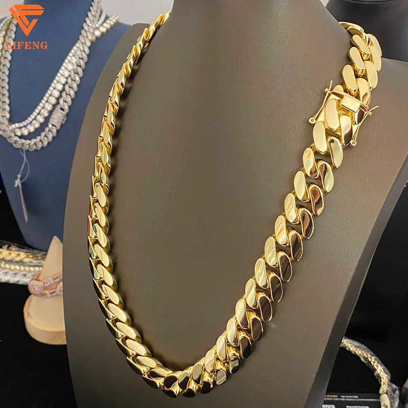 22K Gold Plated Cuban Link Chain Necklace for Men - 6mm Thick Hip Hop Jewelry Gift - Perfect for Parties, Weddings & Everyday Wear