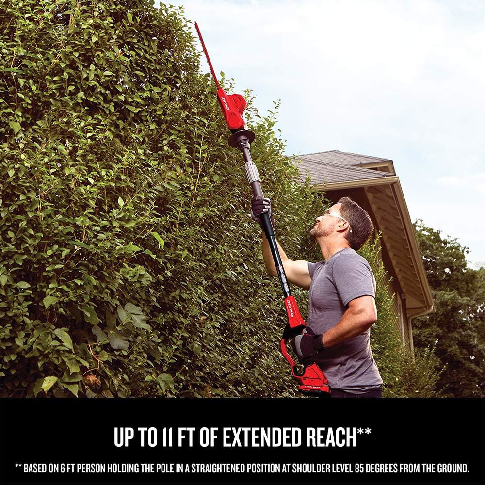 CRAFTSMAN CMCPHT818D1 20V MAX* Cordless Pole Hedge Trimmer, 18-Inch Blade - Refurbished with Full Warranty - Perfect for Landscaping, Tree Trimming & Garden Maintenance