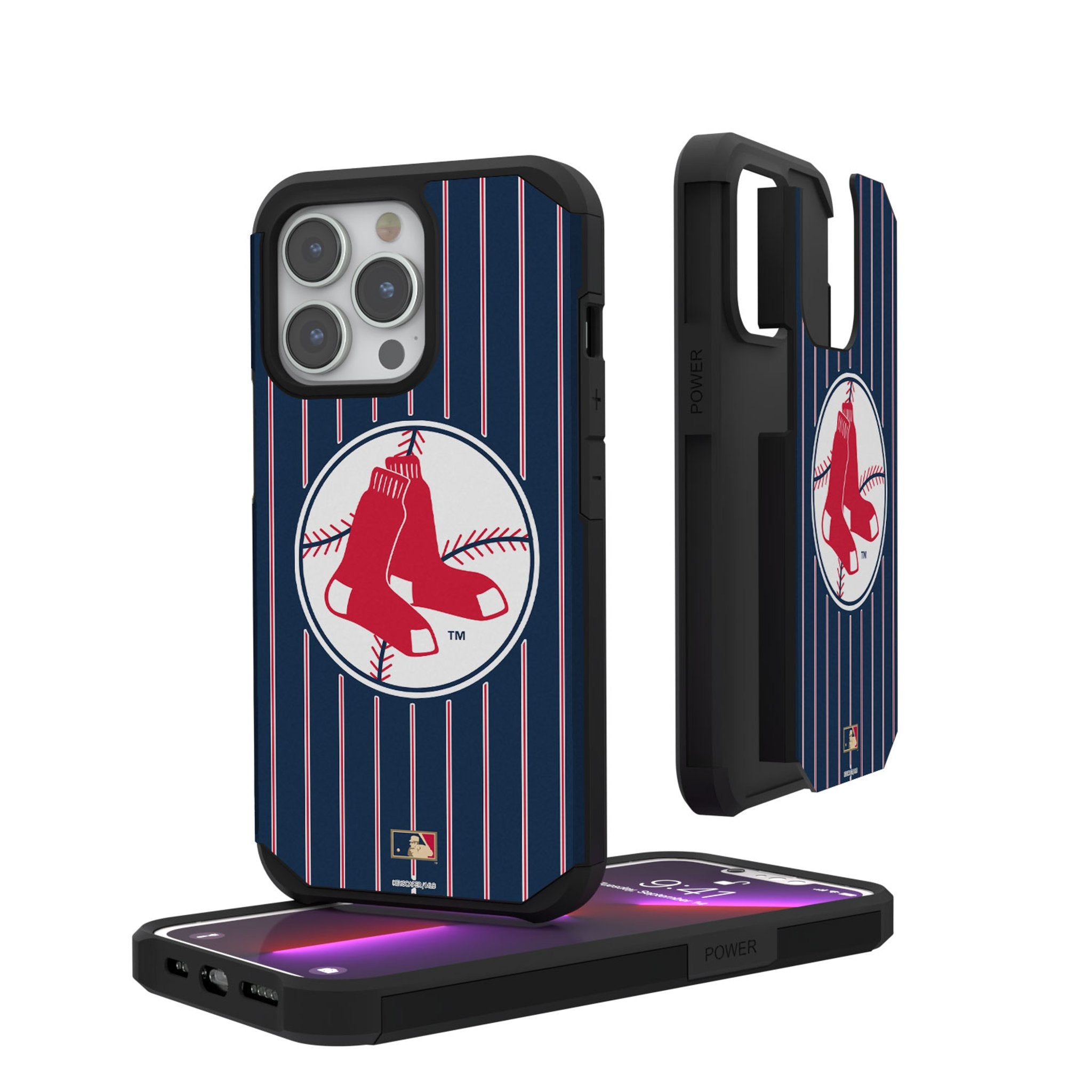 Boston Red Sox 1970-1975 Cooperstown Collection Pinstripe Rugged Phone Case - Durable Protection for iPhone & Android - Perfect for Baseball Fans & Game Day