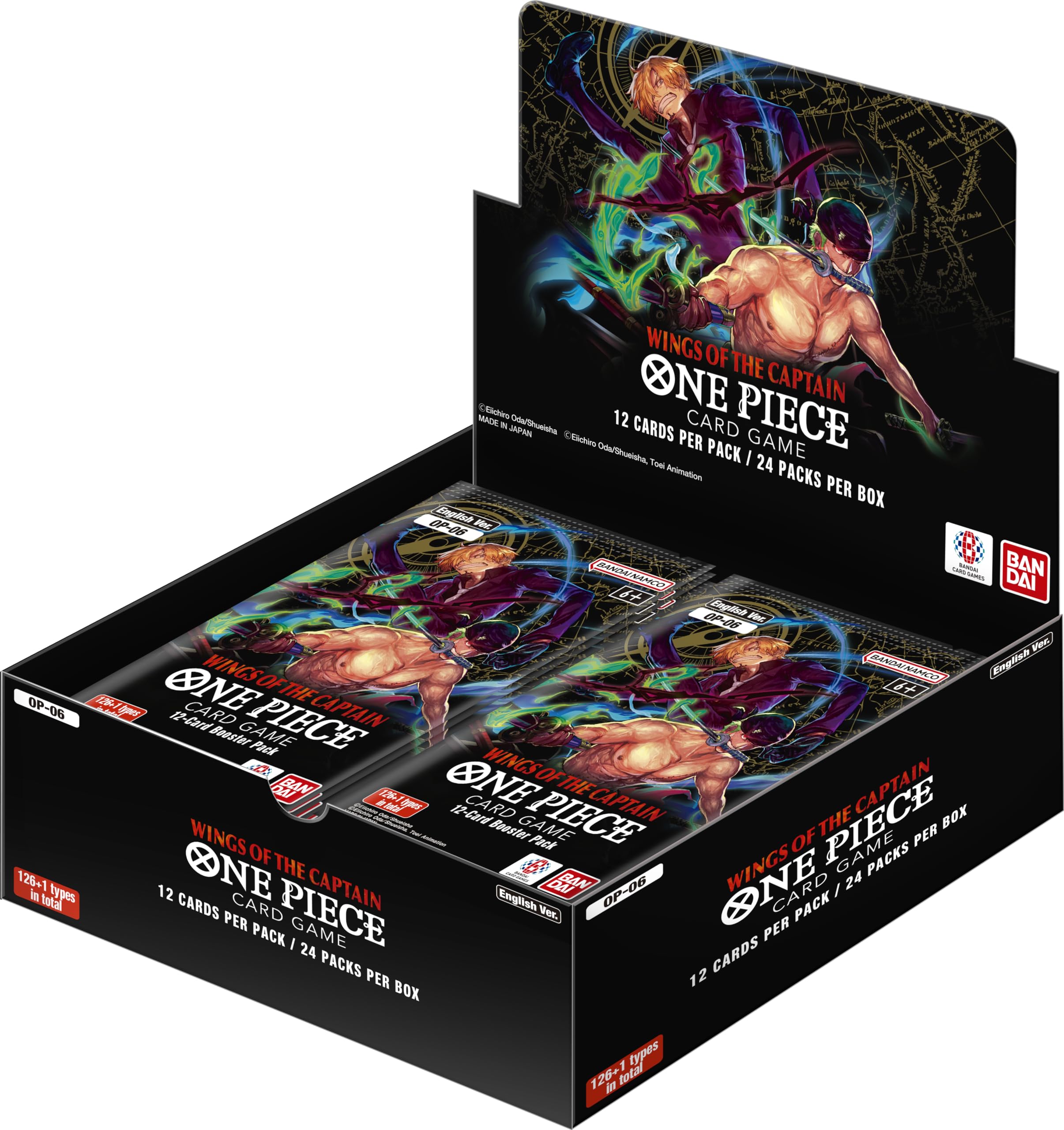 One Piece TCG: Wings of the Captain (OP-06) Booster Box - 36 Packs for Collectors & Players - Perfect for Tournaments, Game Nights & Anime Fans